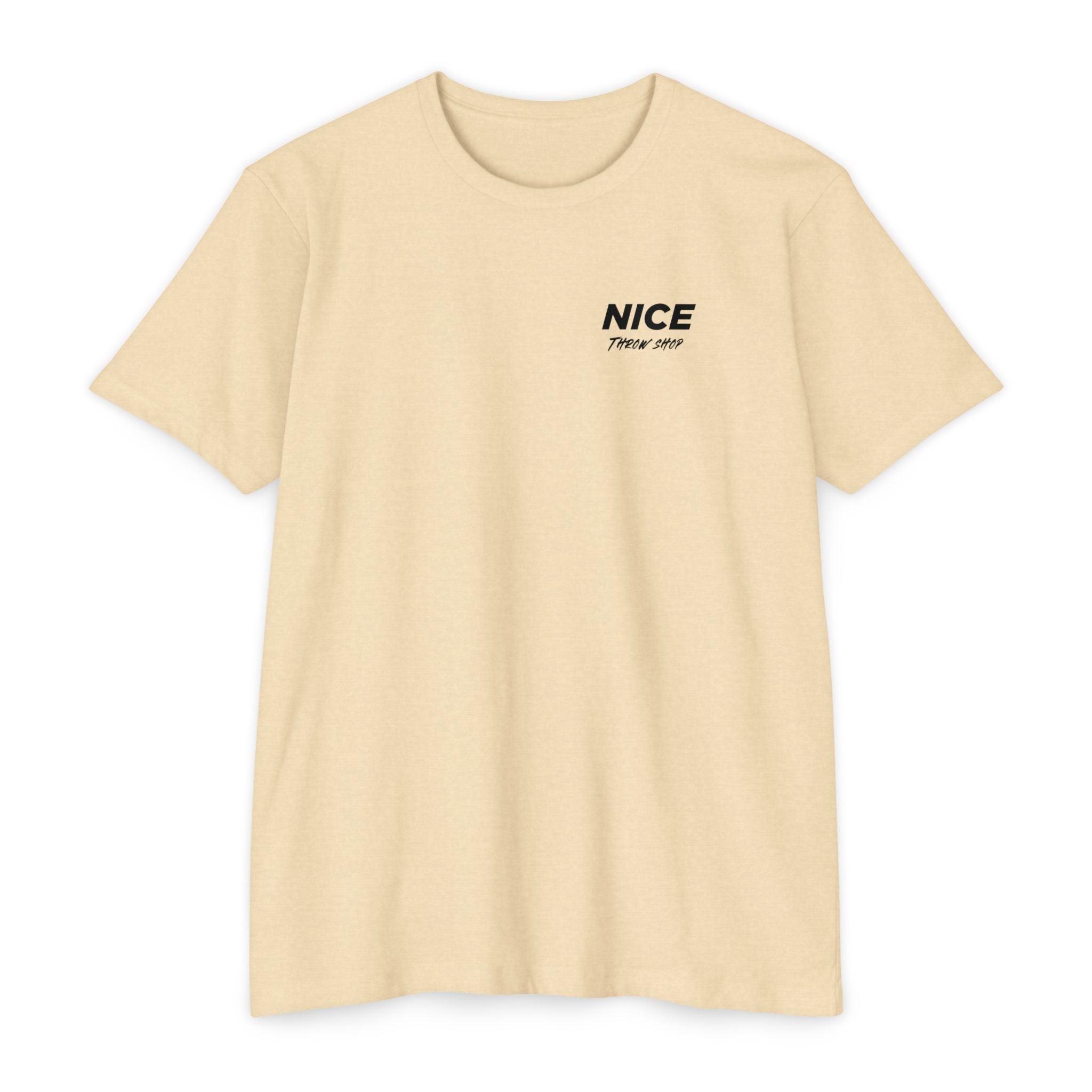 NICE Throw Shop Unisex Tee Black Logo – Multiple Colors