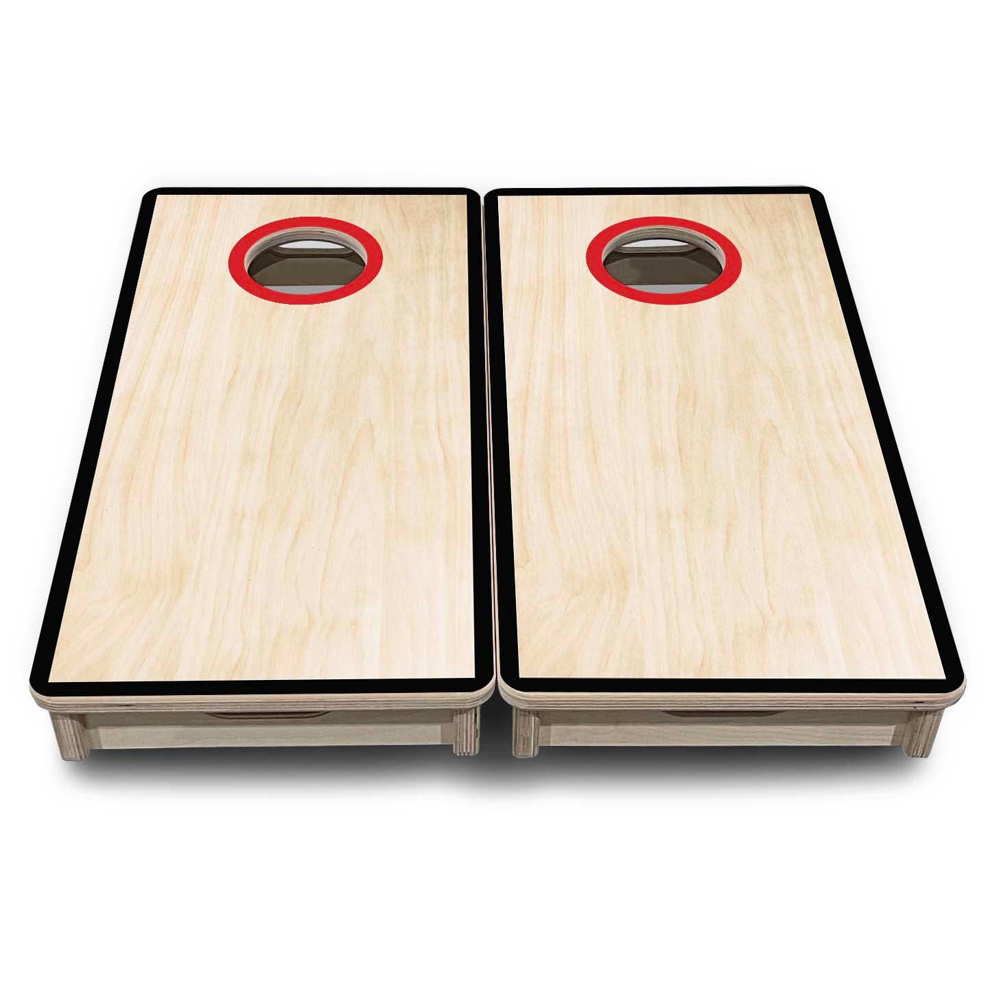 Mini Cornhole Boards - Red/Black Hole Ring
