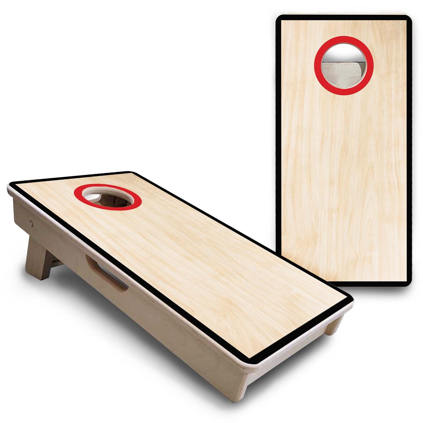 Mini Cornhole Boards - Red/Black Hole Ring