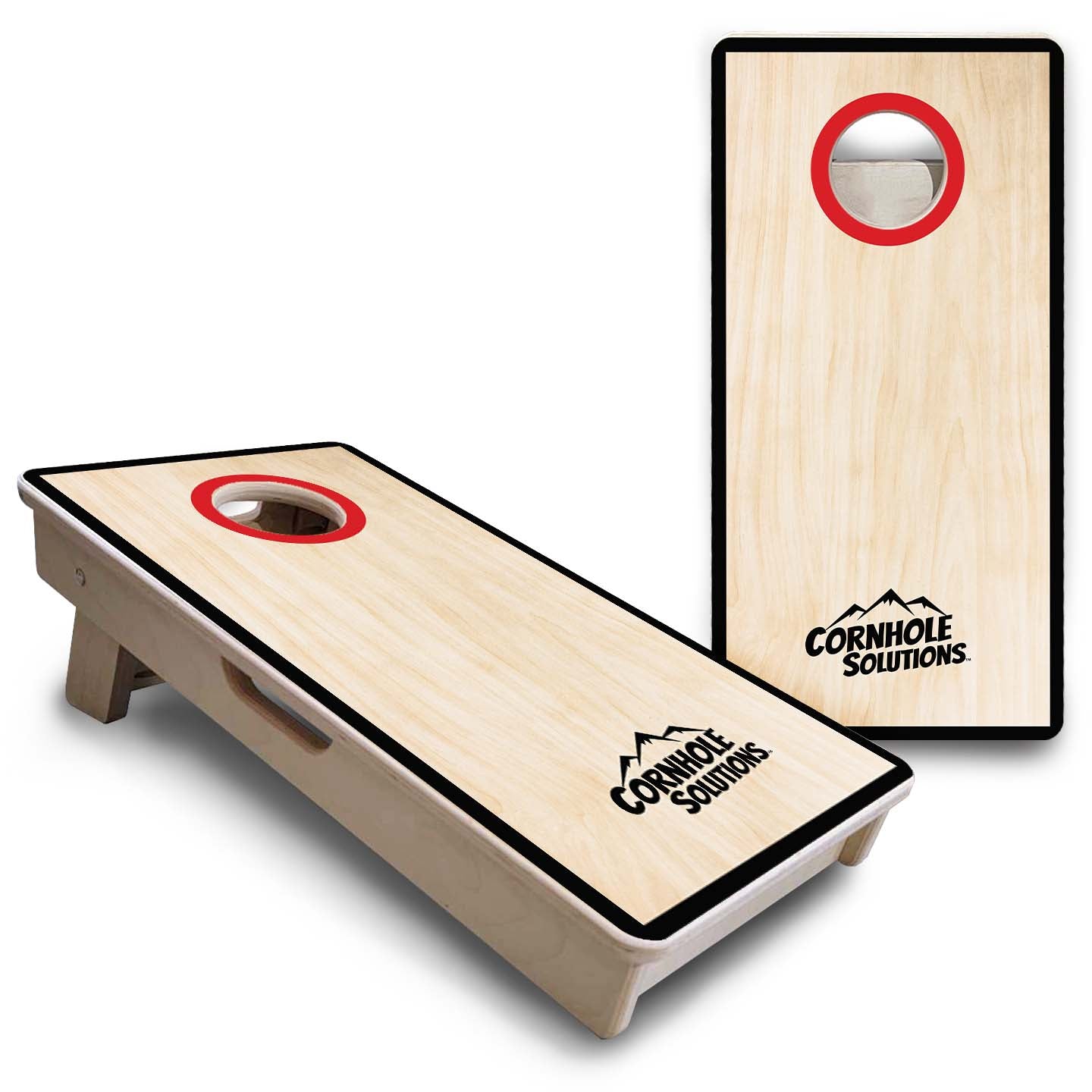 Mini Cornhole Boards - Red/Black Hole Ring