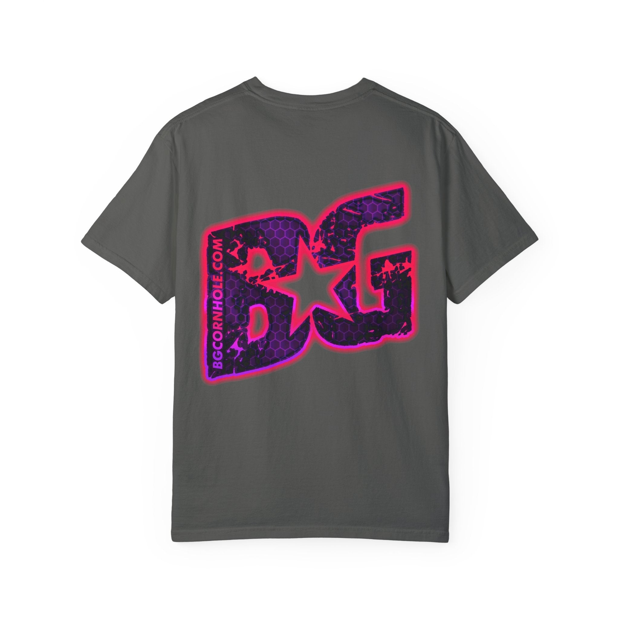 BG Cornhole Pink/Purple Hex Glow Unisex Comfort Colors Tee - Multiple Colors