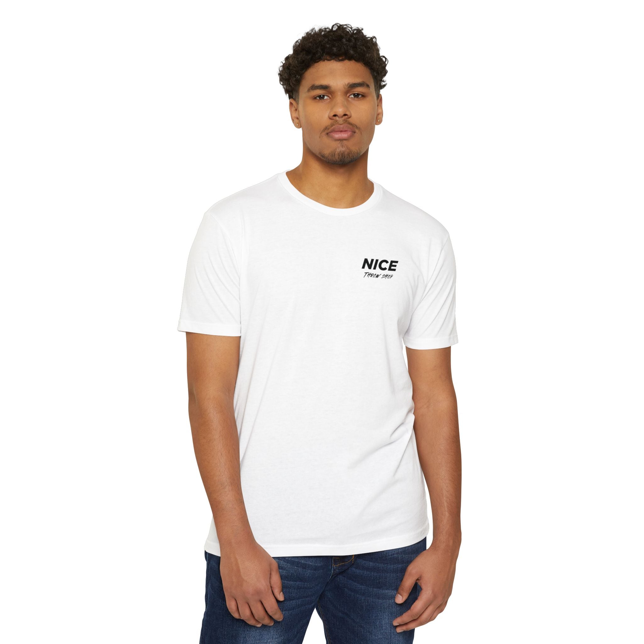 NICE Throw Shop Unisex Tee Black Logo – Multiple Colors