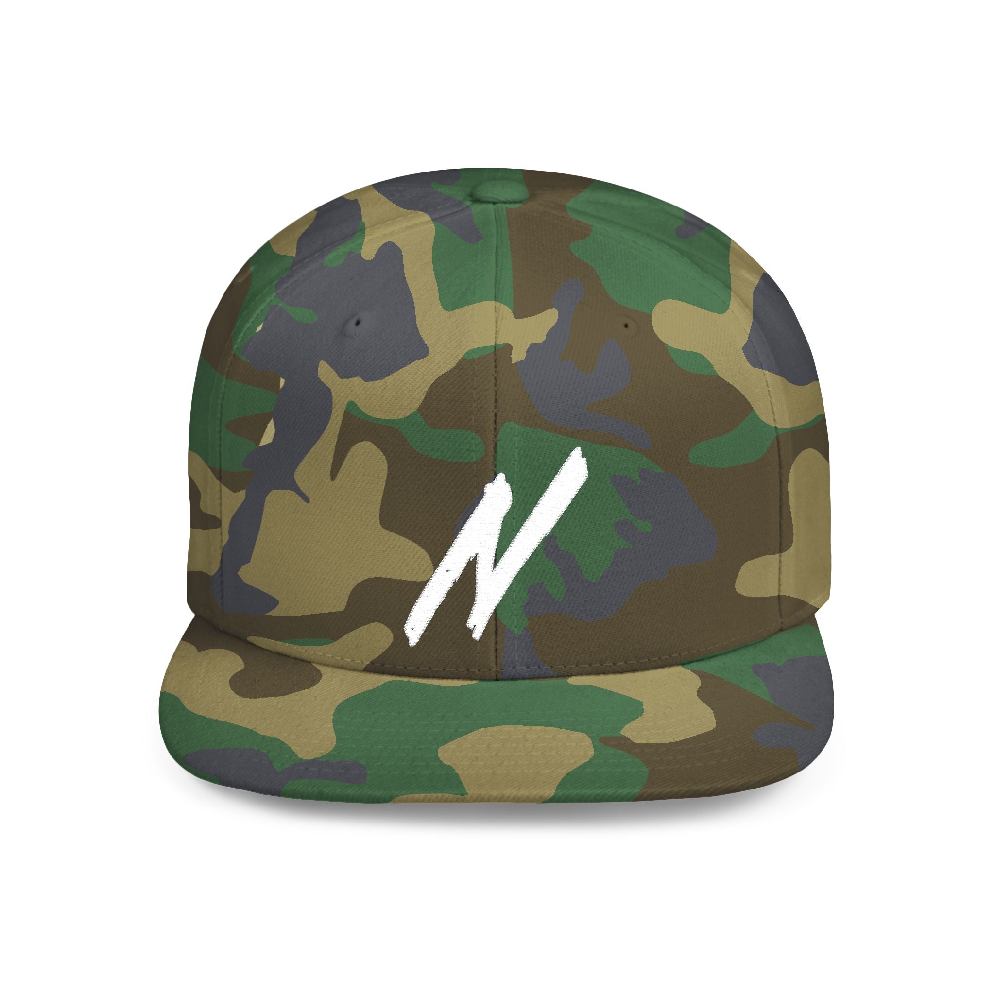 NICE Throw Shop Flat Bill Snapback with N Design – Multiple Colors