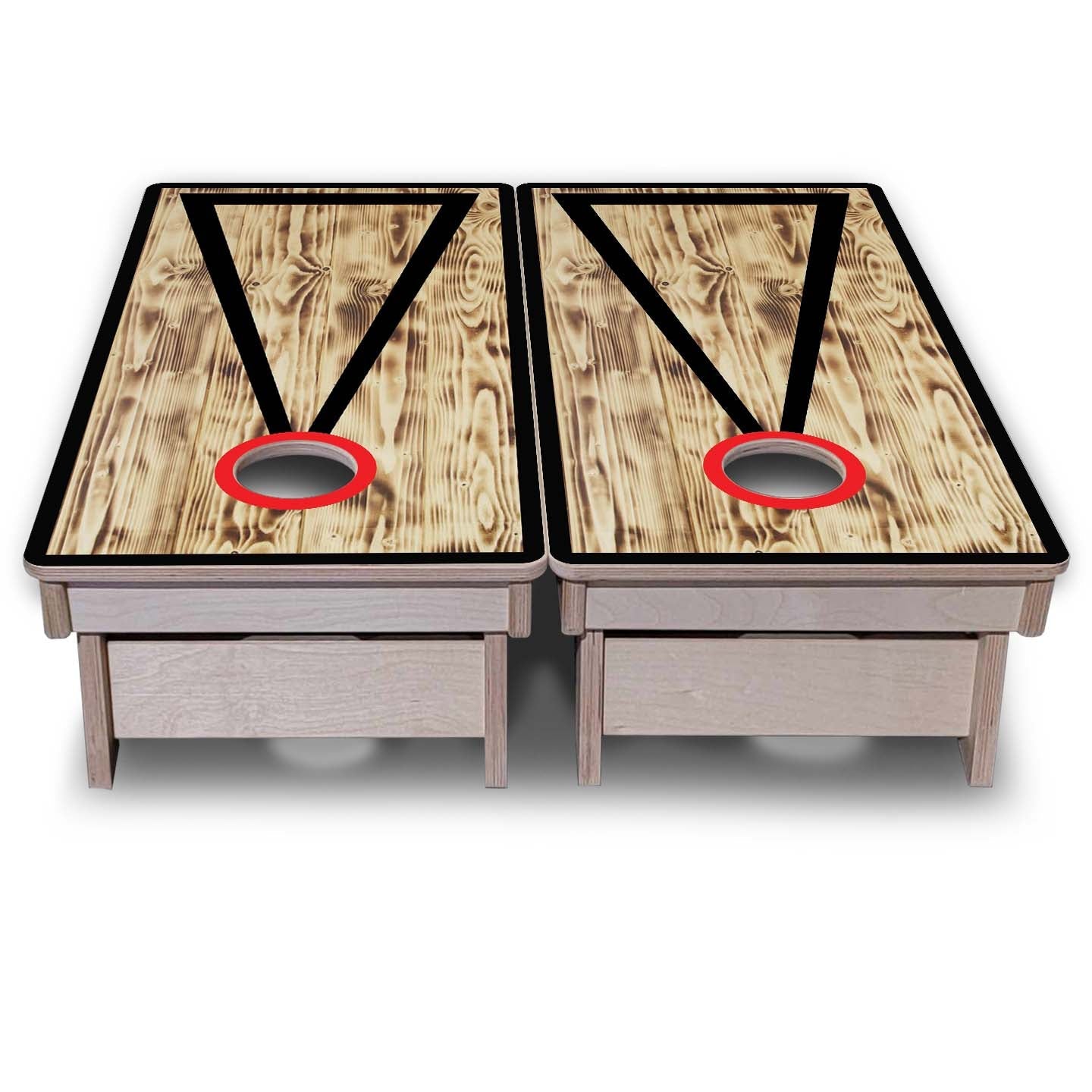 Vacation Cornhole Boards - Burnt Triangle