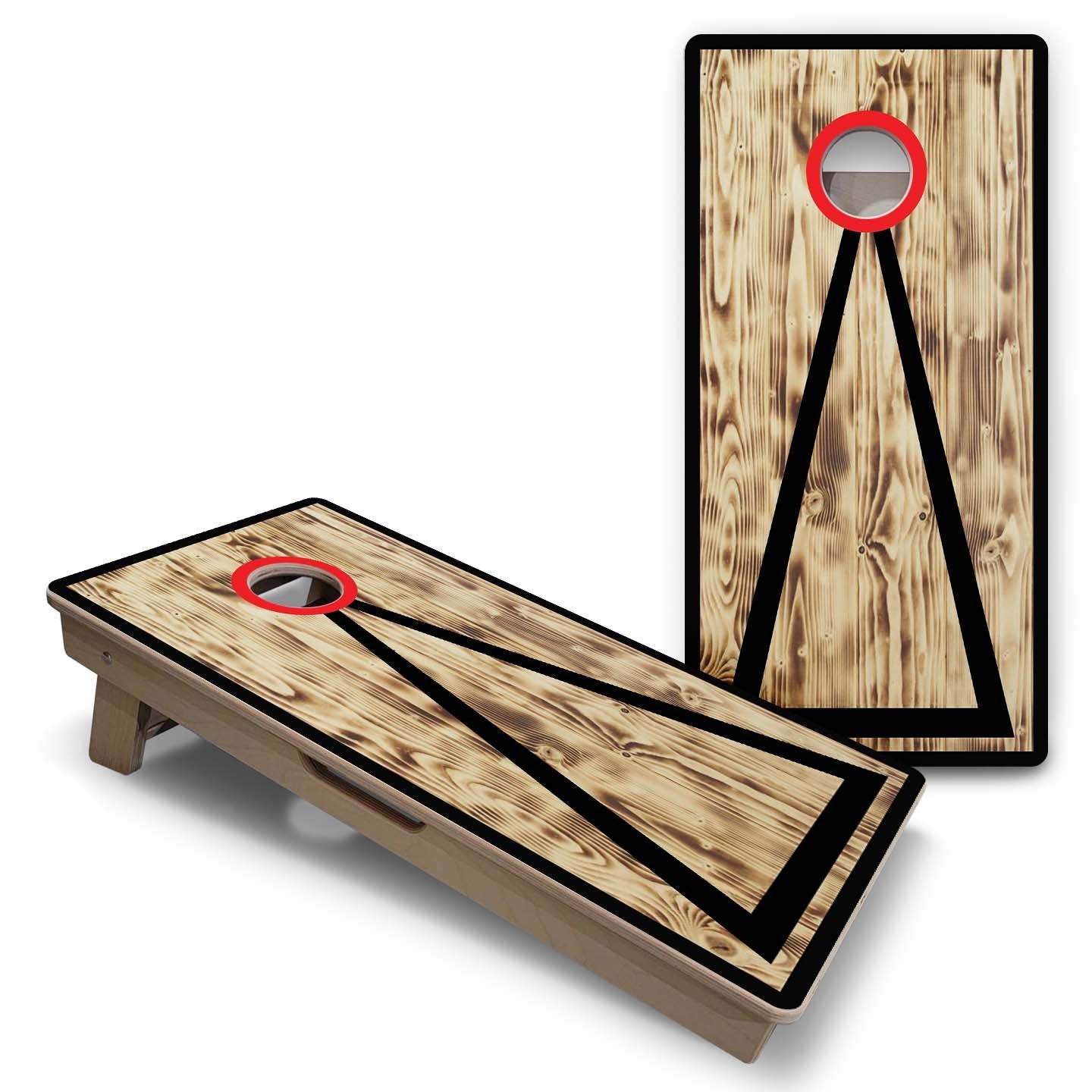 Vacation Cornhole Boards - Burnt Triangle