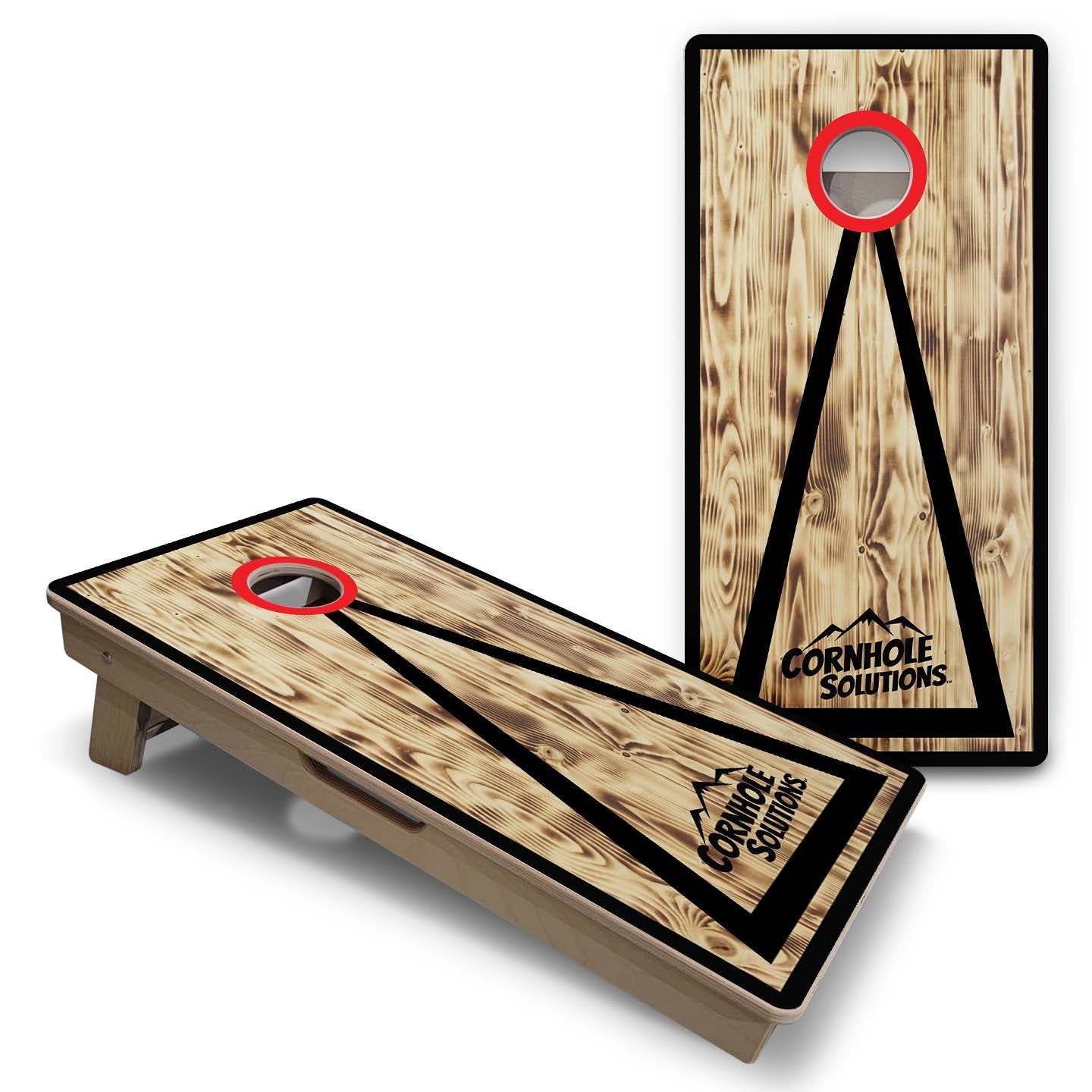 Vacation Cornhole Boards - Burnt Triangle