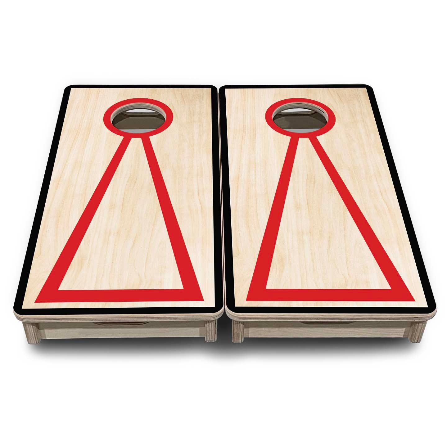 Mini Cornhole Boards - Red/Black Hole Ring