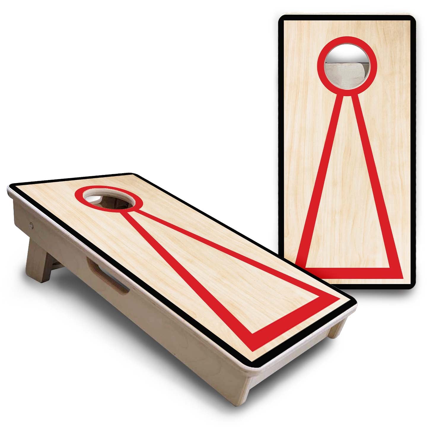 Mini Cornhole Boards - Red/Black Hole Ring