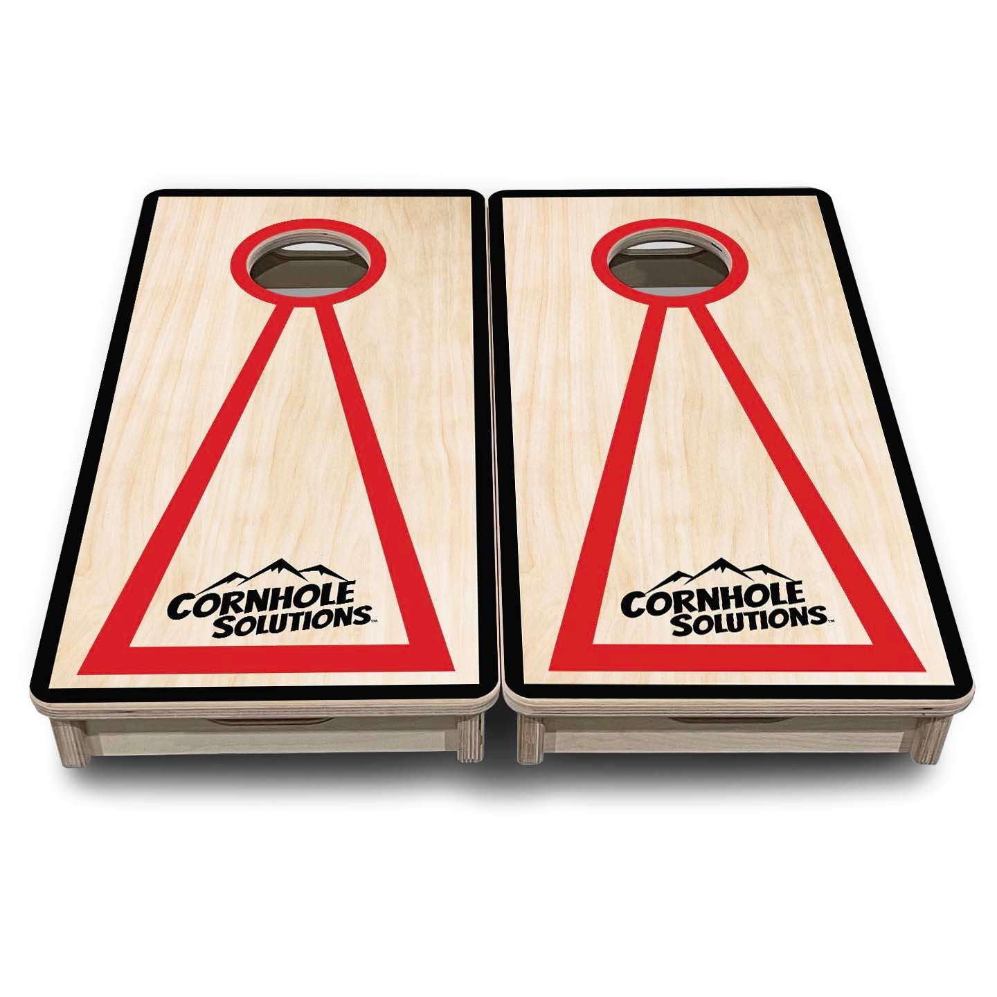 Mini Cornhole Boards - Red/Black Hole Ring