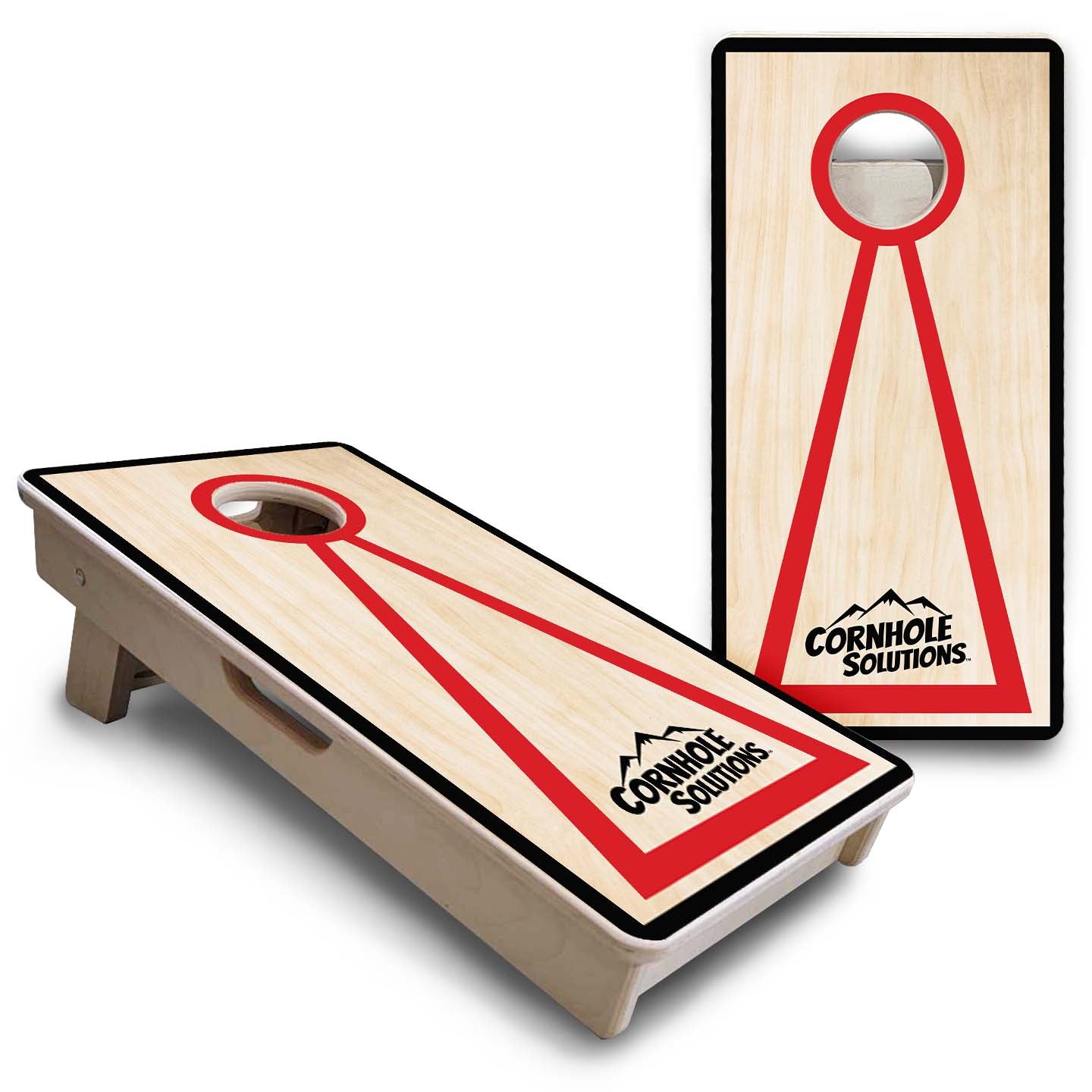 Mini Cornhole Boards - Red/Black Hole Ring