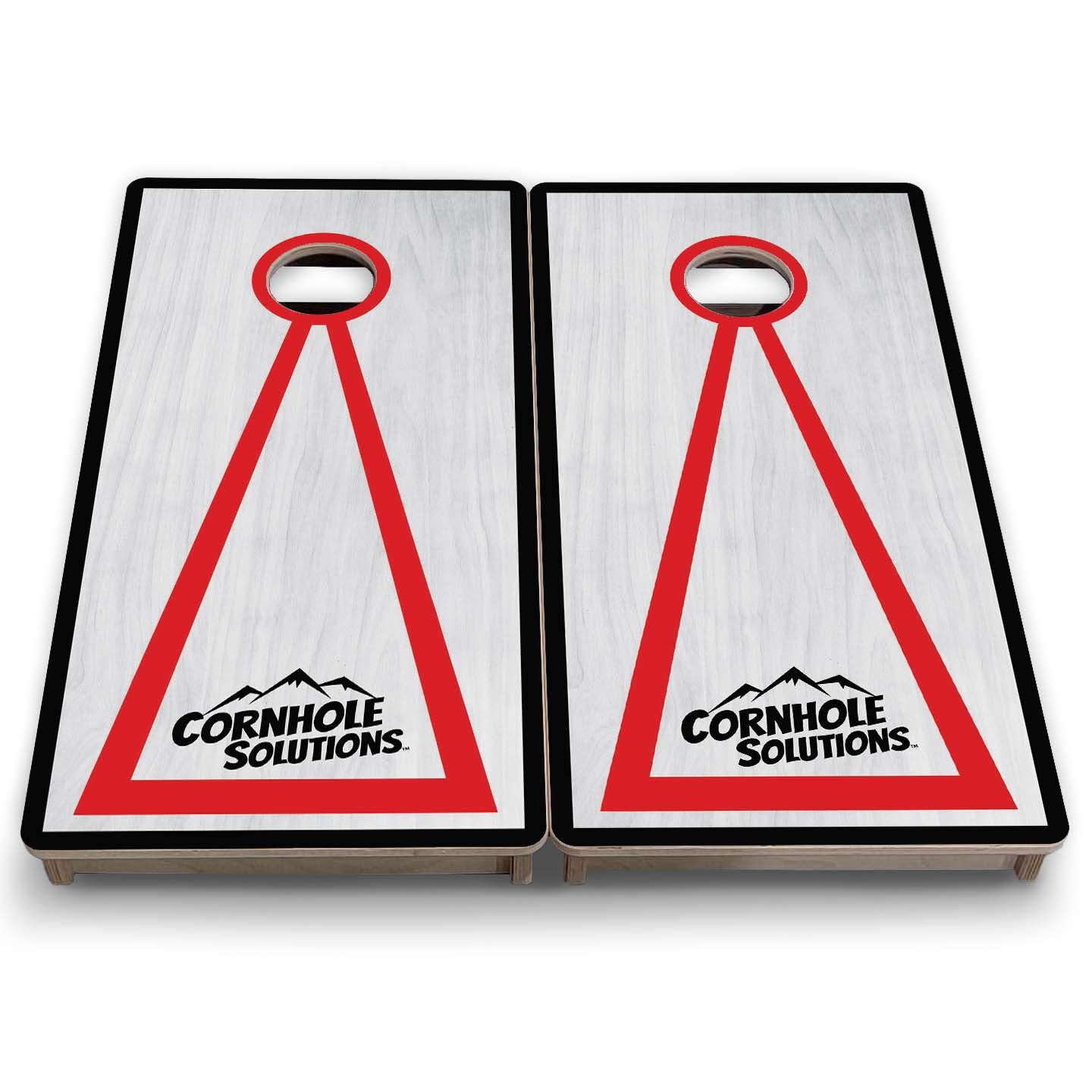 Vacation Cornhole Boards - Grey Wash CS Logo