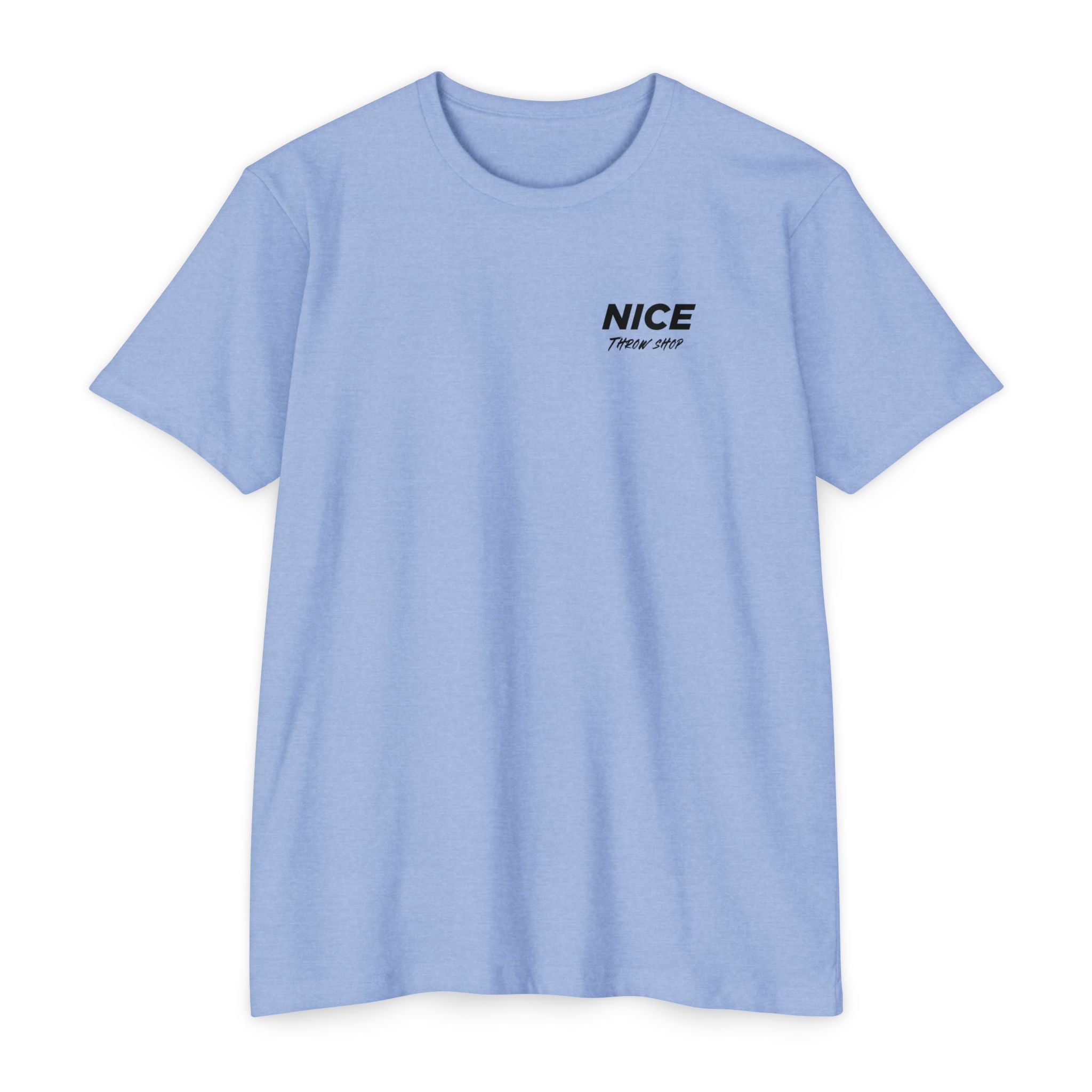 NICE Throw Shop Unisex Tee Black Logo – Multiple Colors