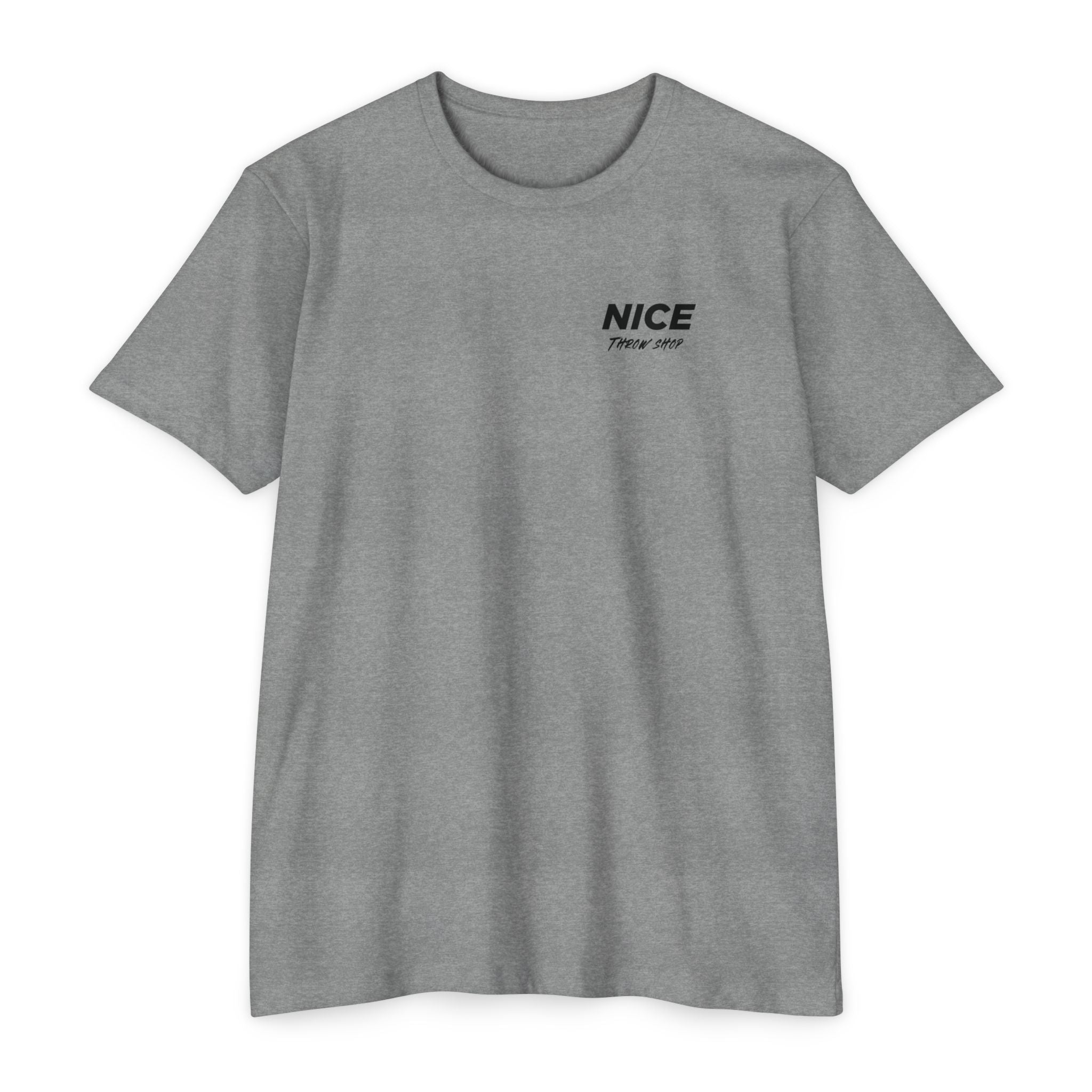 NICE Throw Shop Unisex Tee Black Logo – Multiple Colors