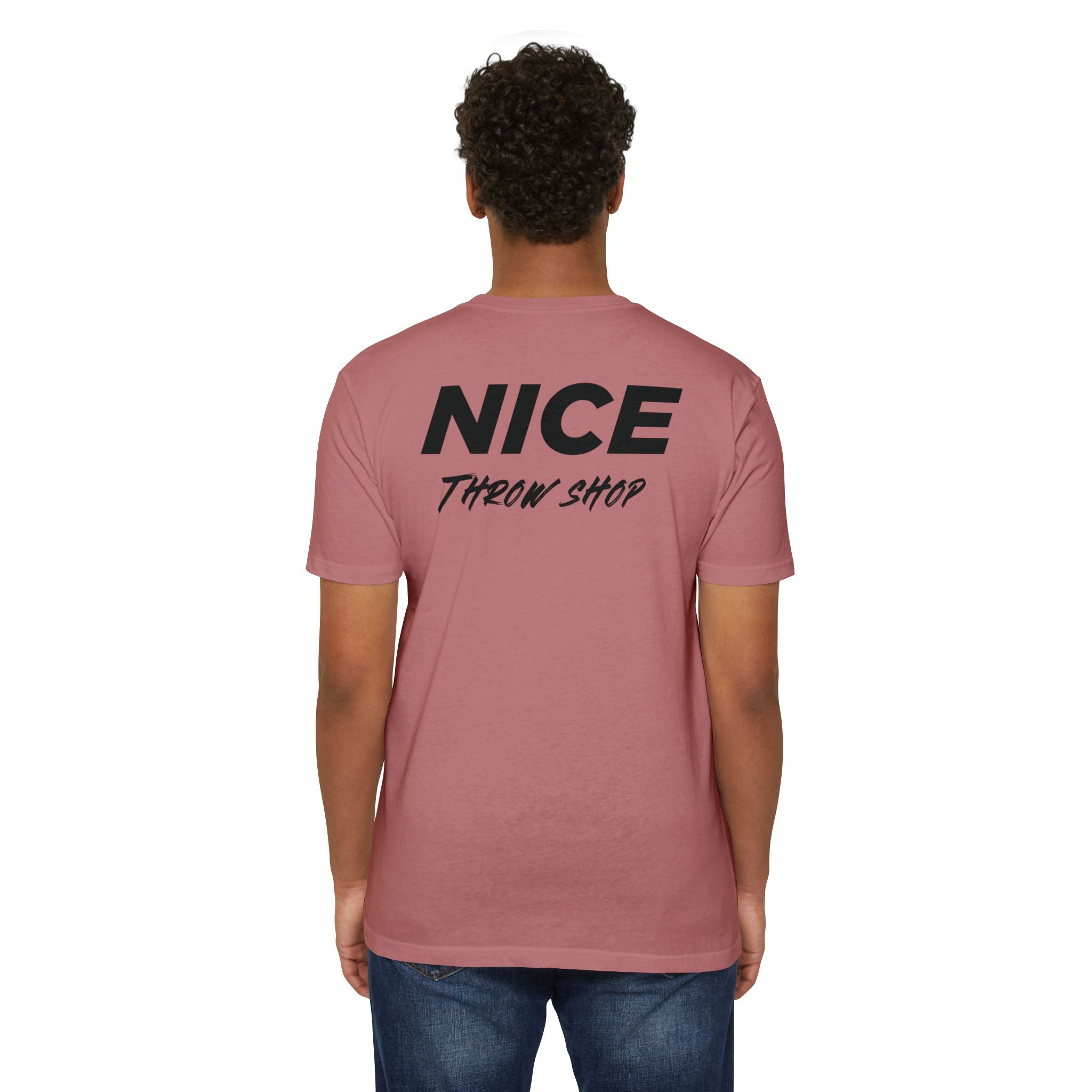 NICE Throw Shop Unisex Tee Black Logo – Multiple Colors