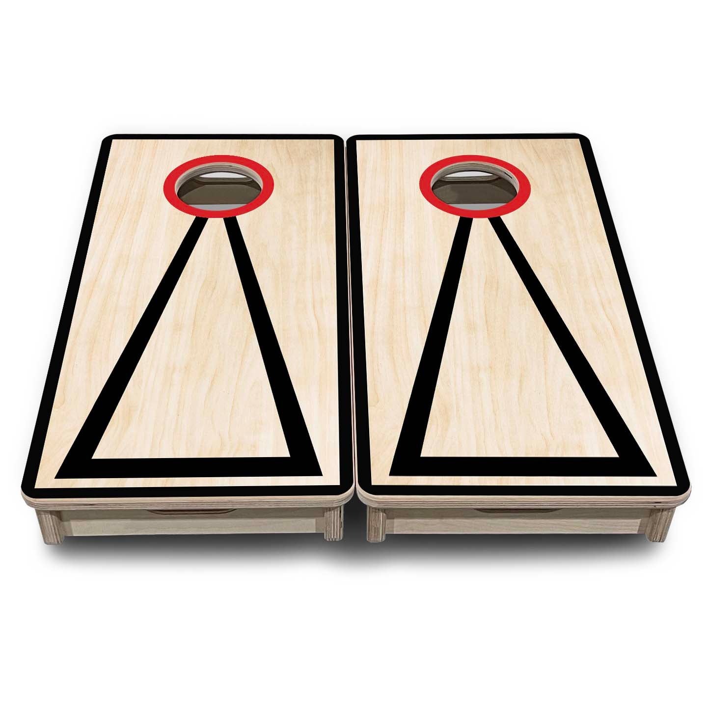 Mini Cornhole Boards - Red/Black Hole Ring