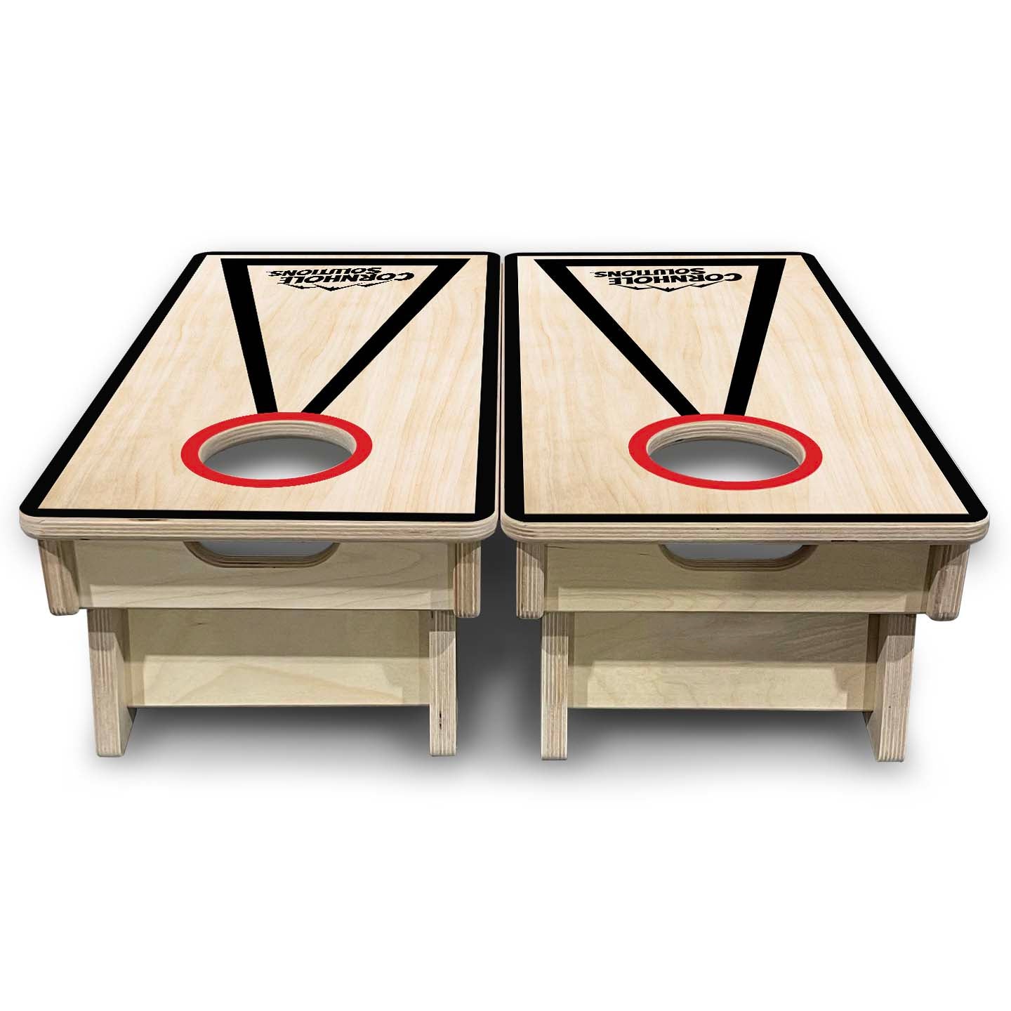 Mini Cornhole Boards - Red/Black Hole Ring