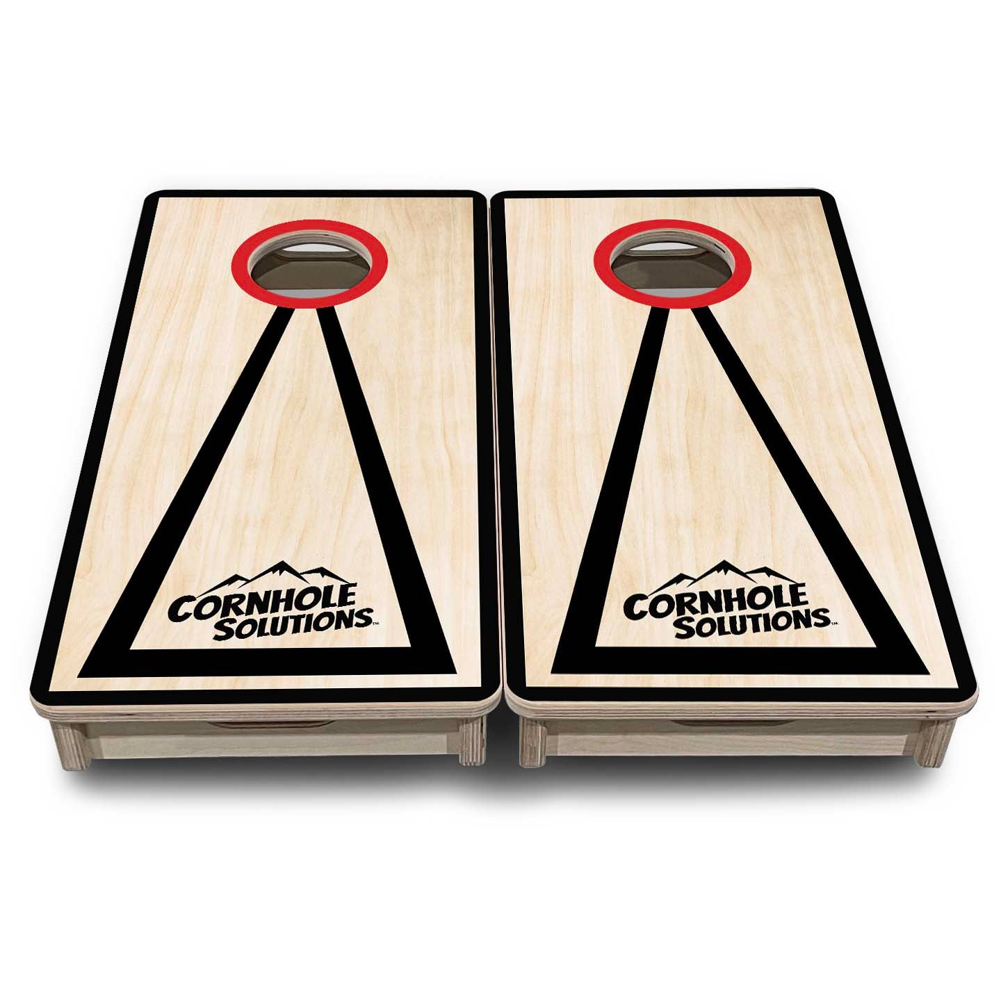 Mini Cornhole Boards - Red/Black Hole Ring