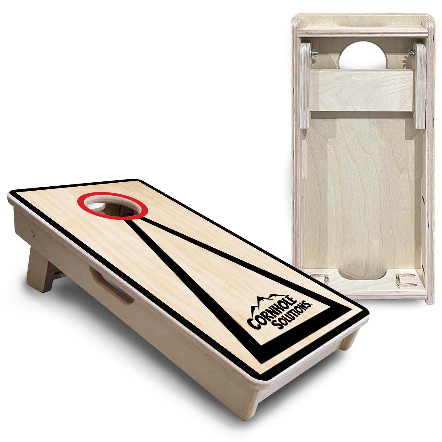 Mini Cornhole Boards - Red/Black Hole Ring