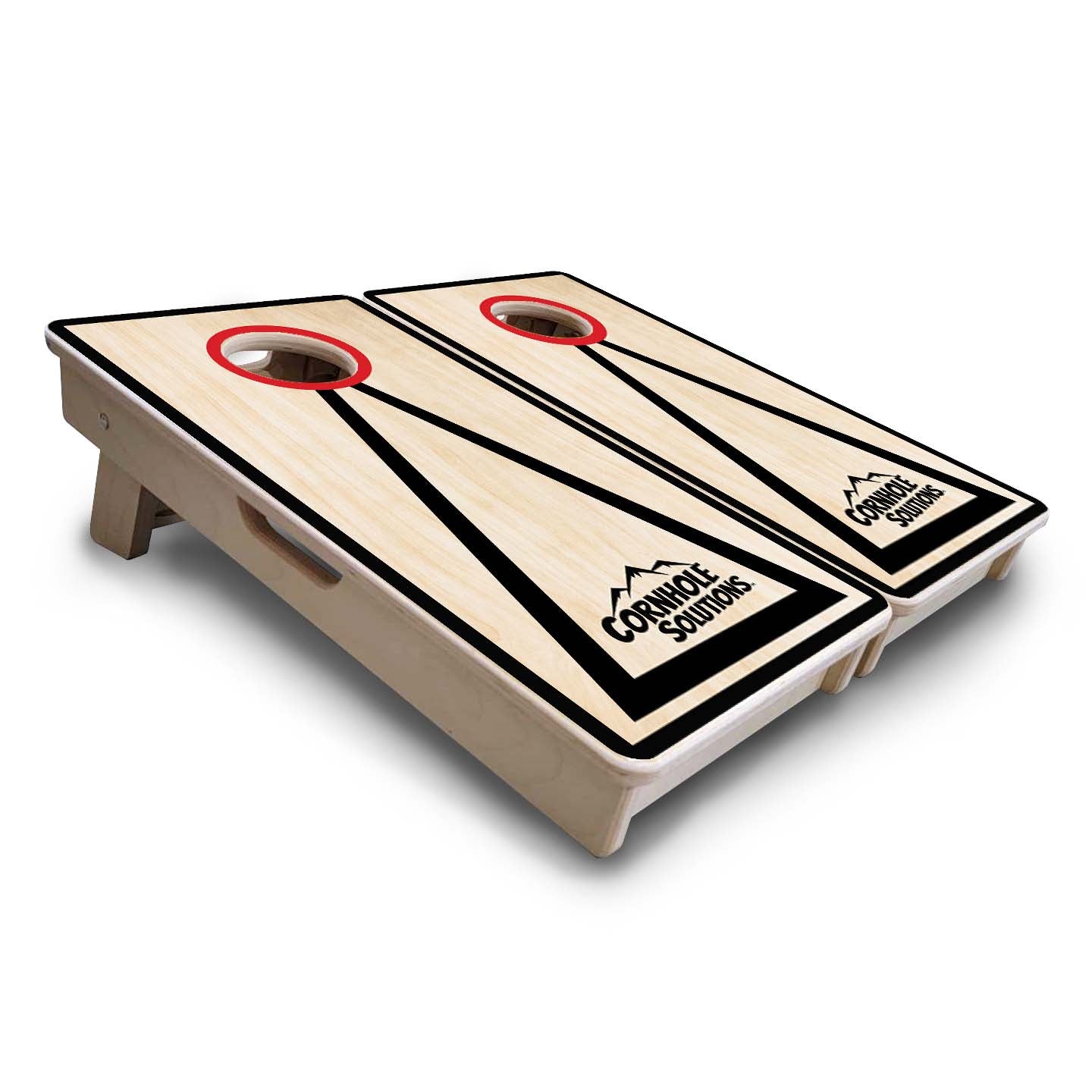 Mini Cornhole Boards - Red/Black Hole Ring