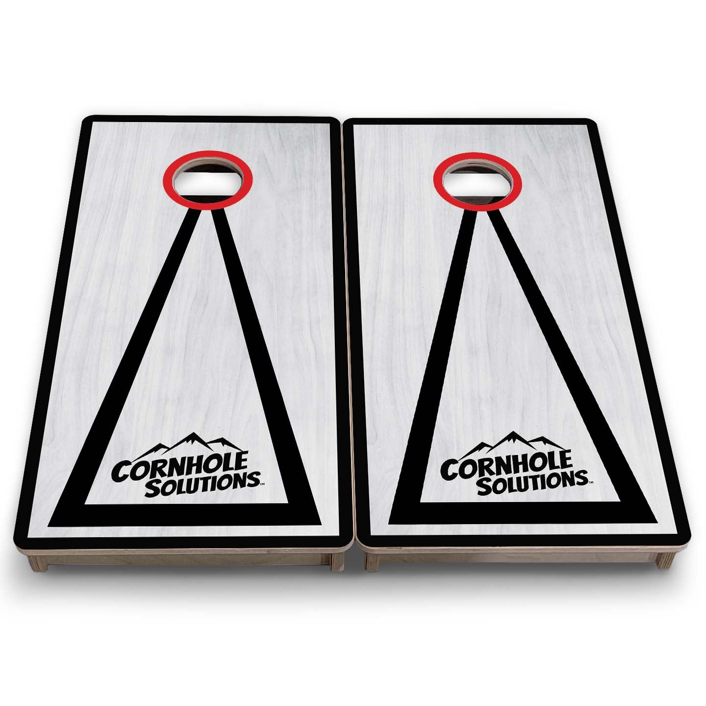 Vacation Cornhole Boards - Grey Wash CS Logo