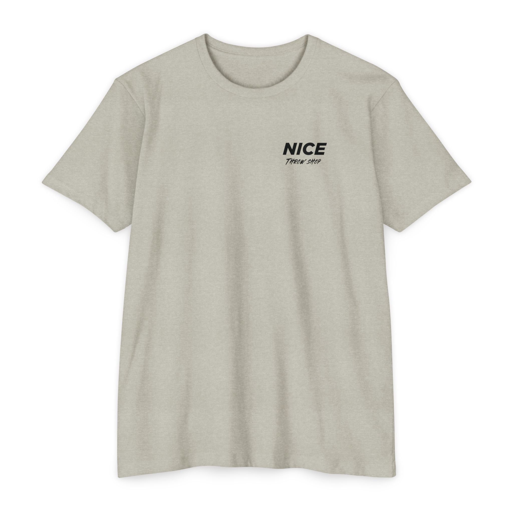 NICE Throw Shop Unisex Tee Black Logo – Multiple Colors