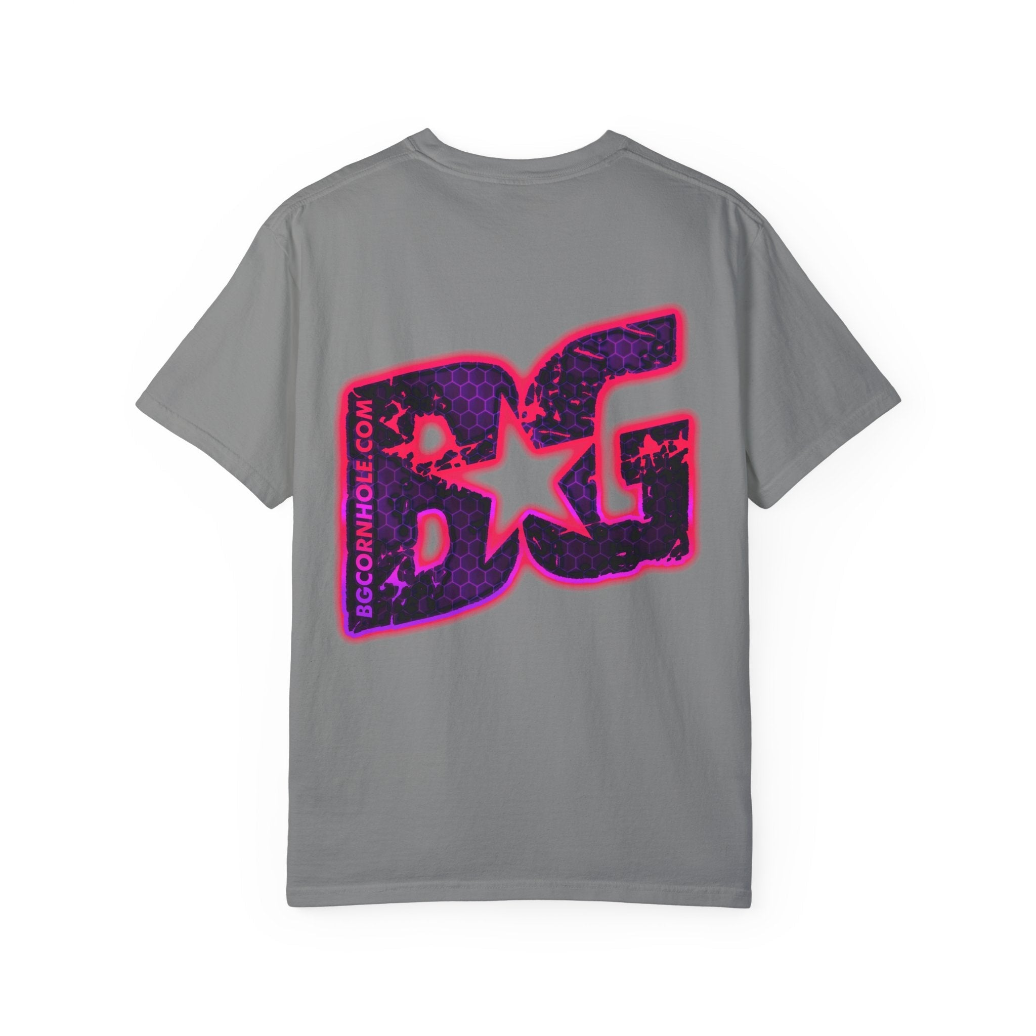 BG Cornhole Pink/Purple Hex Glow Unisex Comfort Colors Tee - Multiple Colors