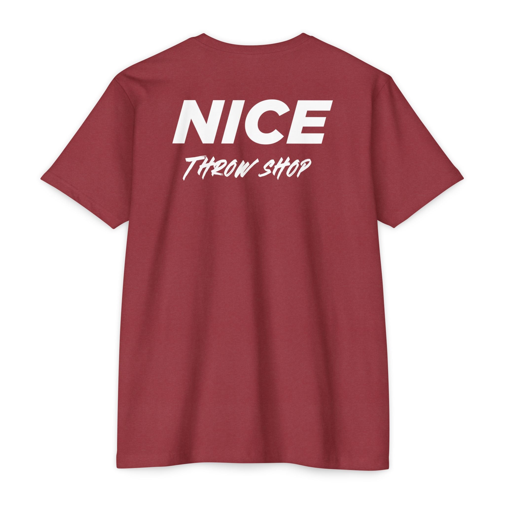 NICE Throw Shop Unisex Tee White Logo – Multiple Colors