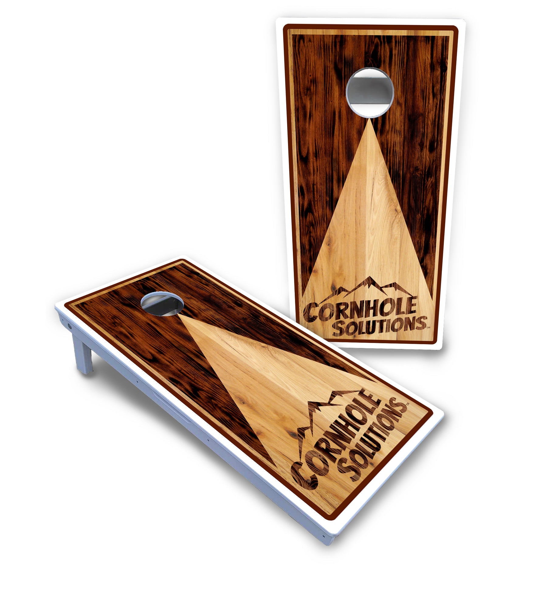 Wooden Triangle Cornhole Boards - All Weather Series