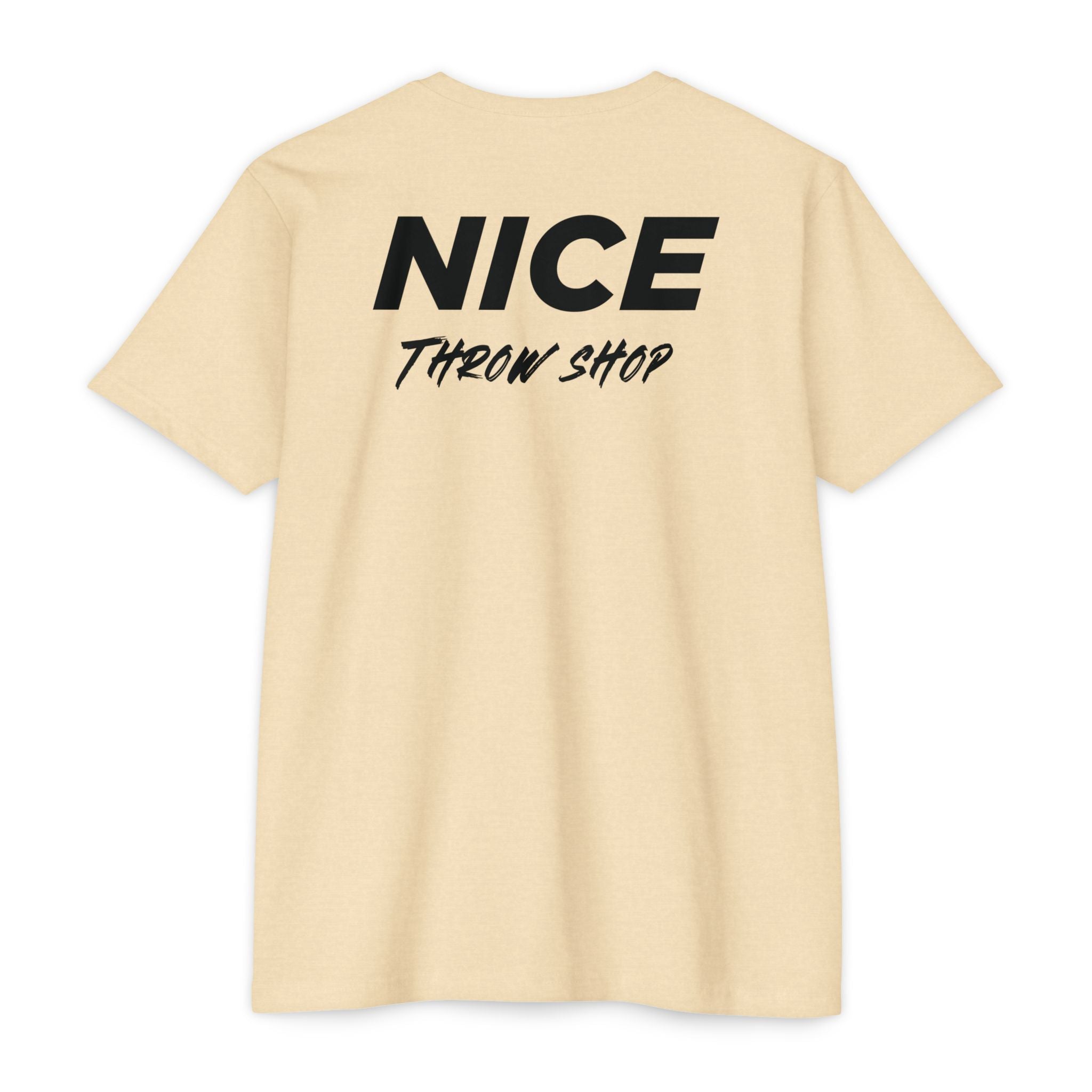 NICE Throw Shop Unisex Tee Black Logo – Multiple Colors