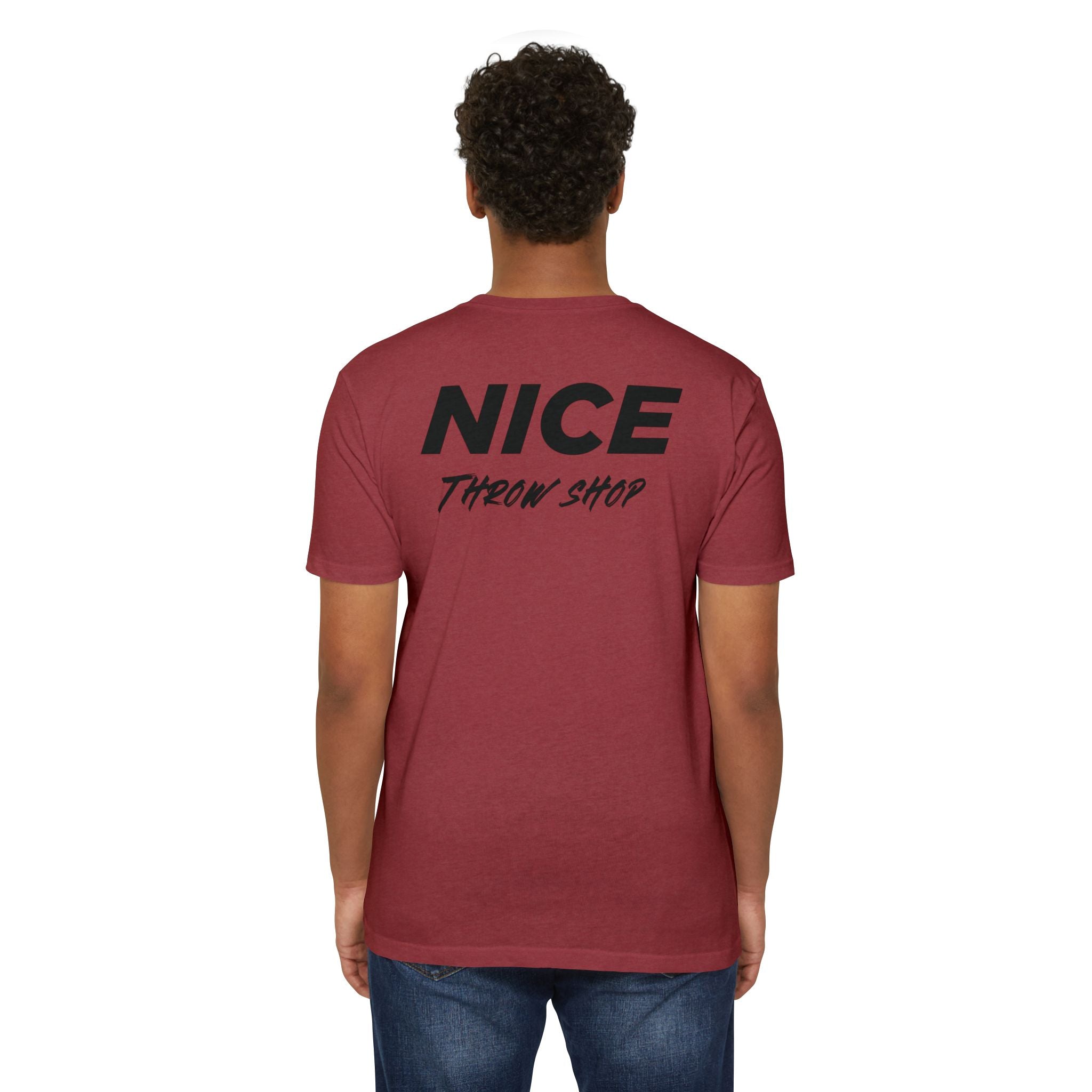 NICE Throw Shop Unisex Tee Black Logo – Multiple Colors