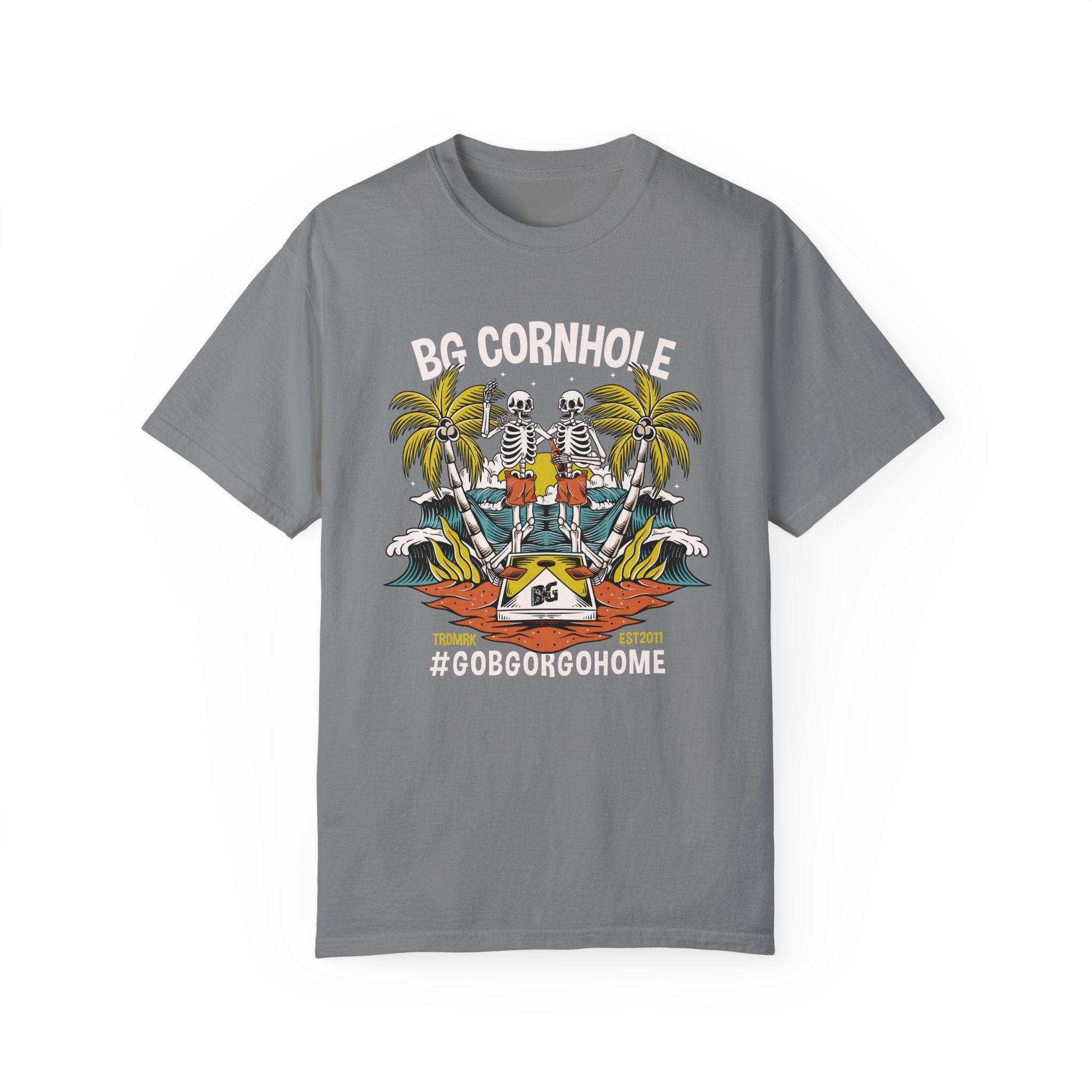 BG Cornhole Beach Skeleton Unisex Comfort Colors Tee - Multiple Colors