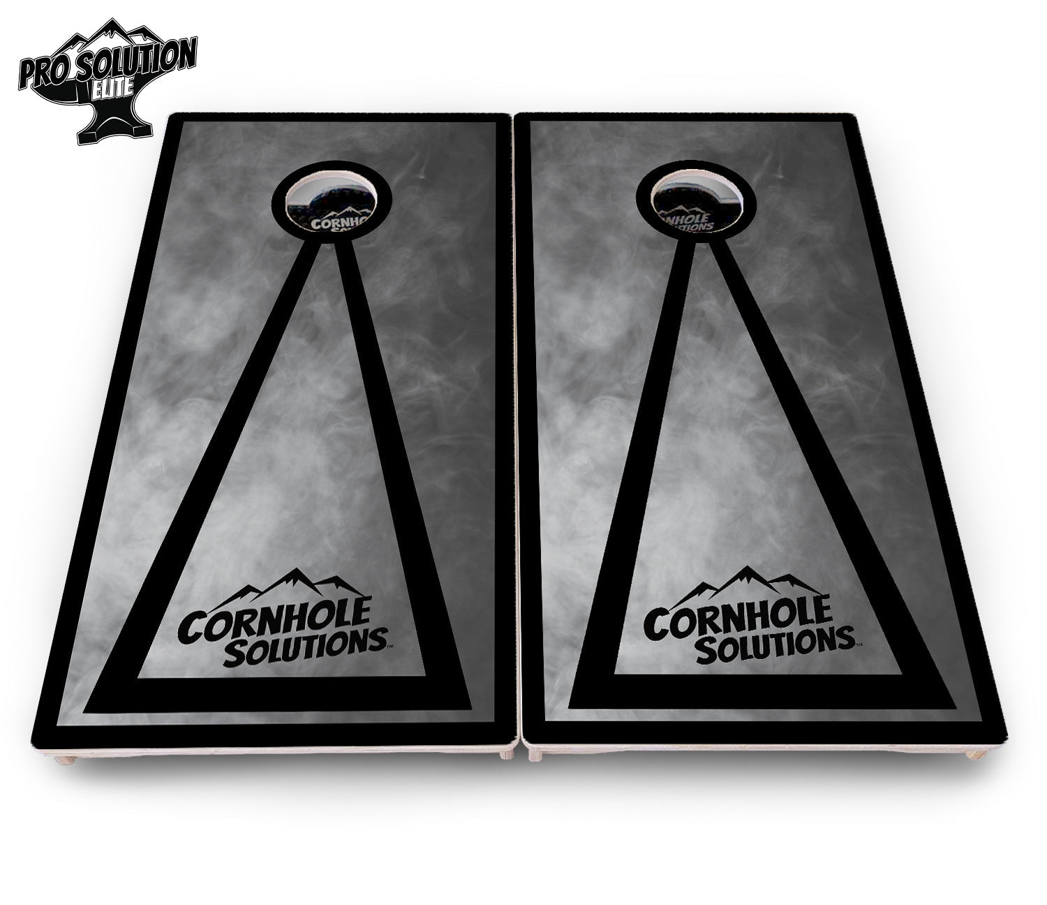 Smoke Triangle Cornhole Boards - Pro Solution Elite Series