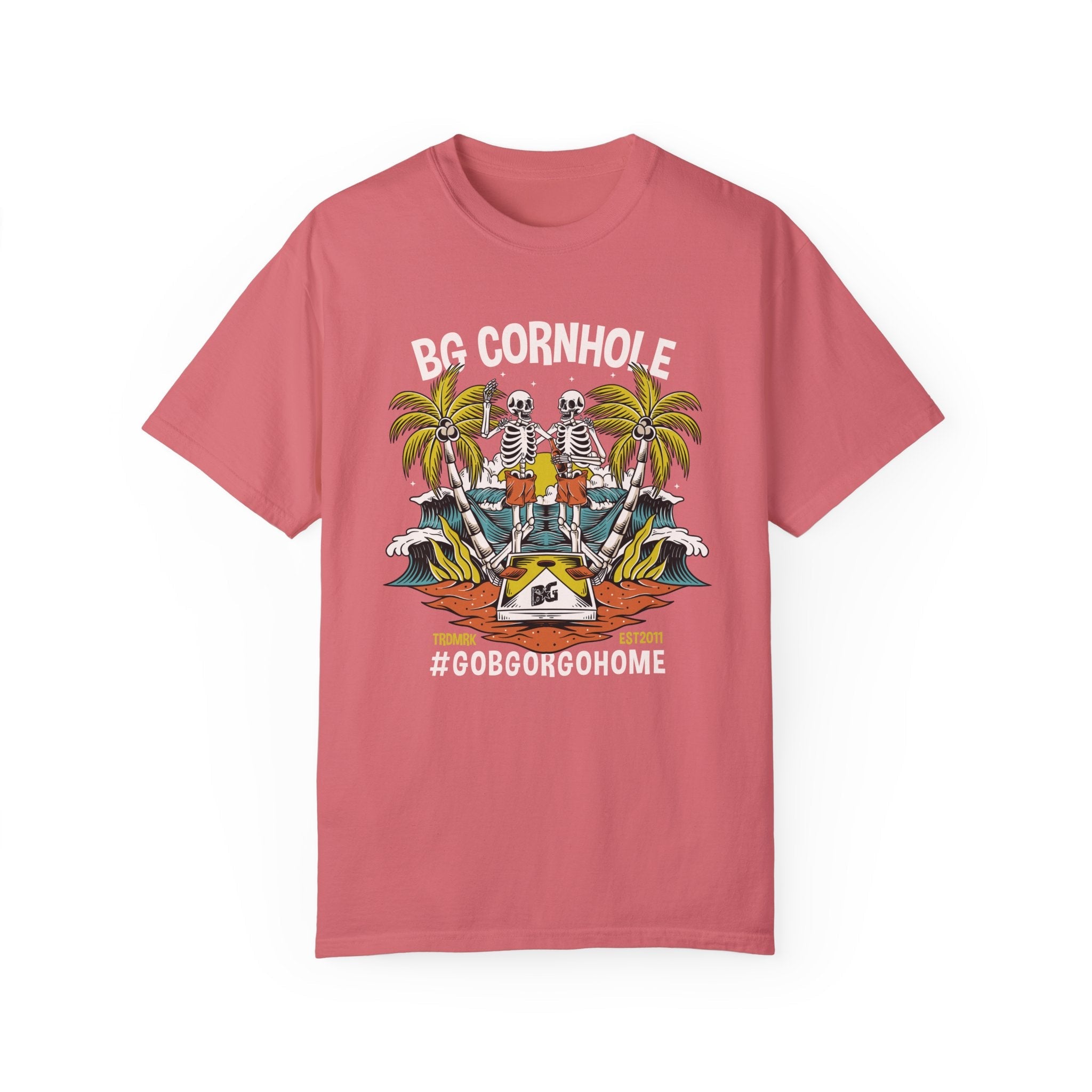BG Cornhole Beach Skeleton Unisex Comfort Colors Tee - Multiple Colors