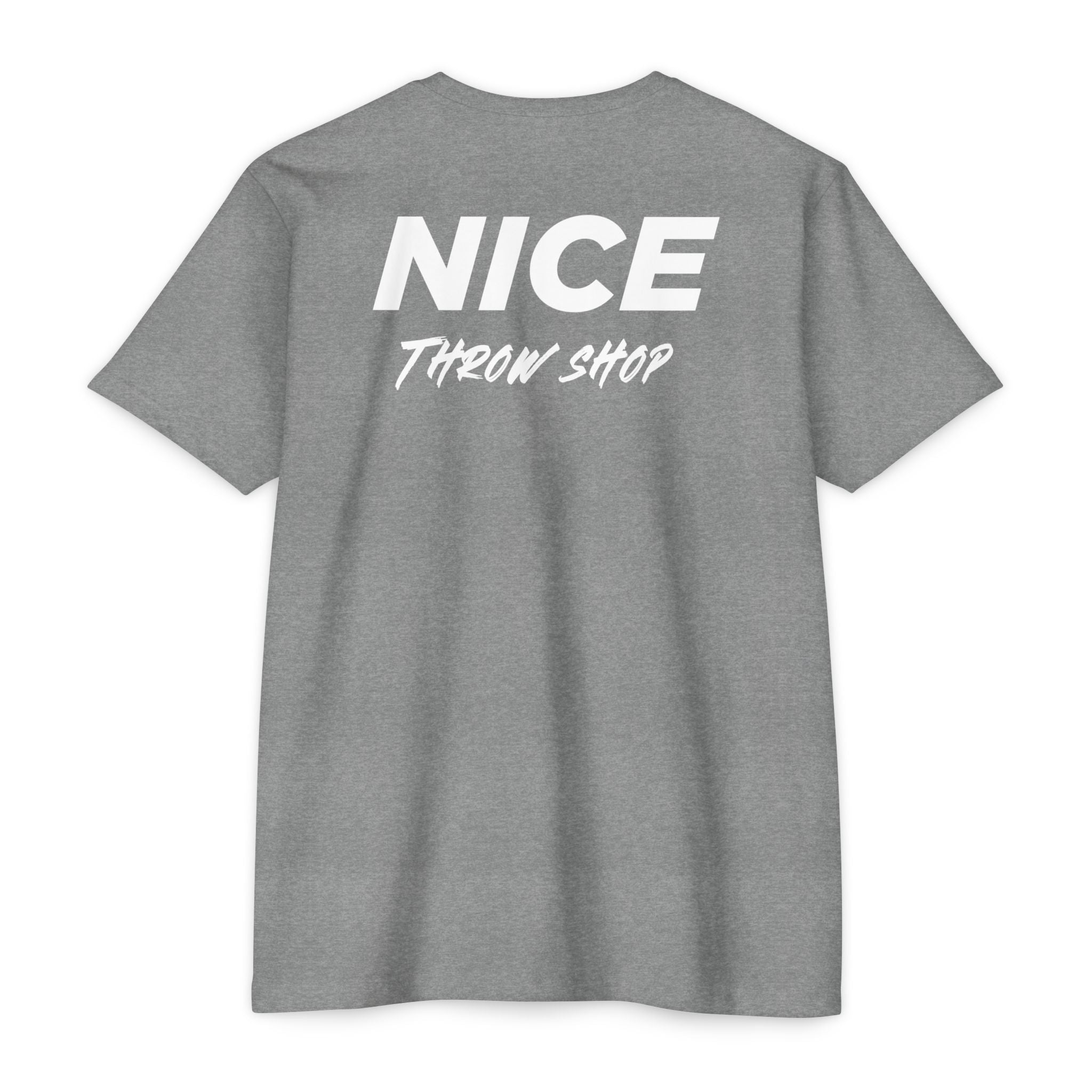 NICE Throw Shop Unisex Tee White Logo – Multiple Colors