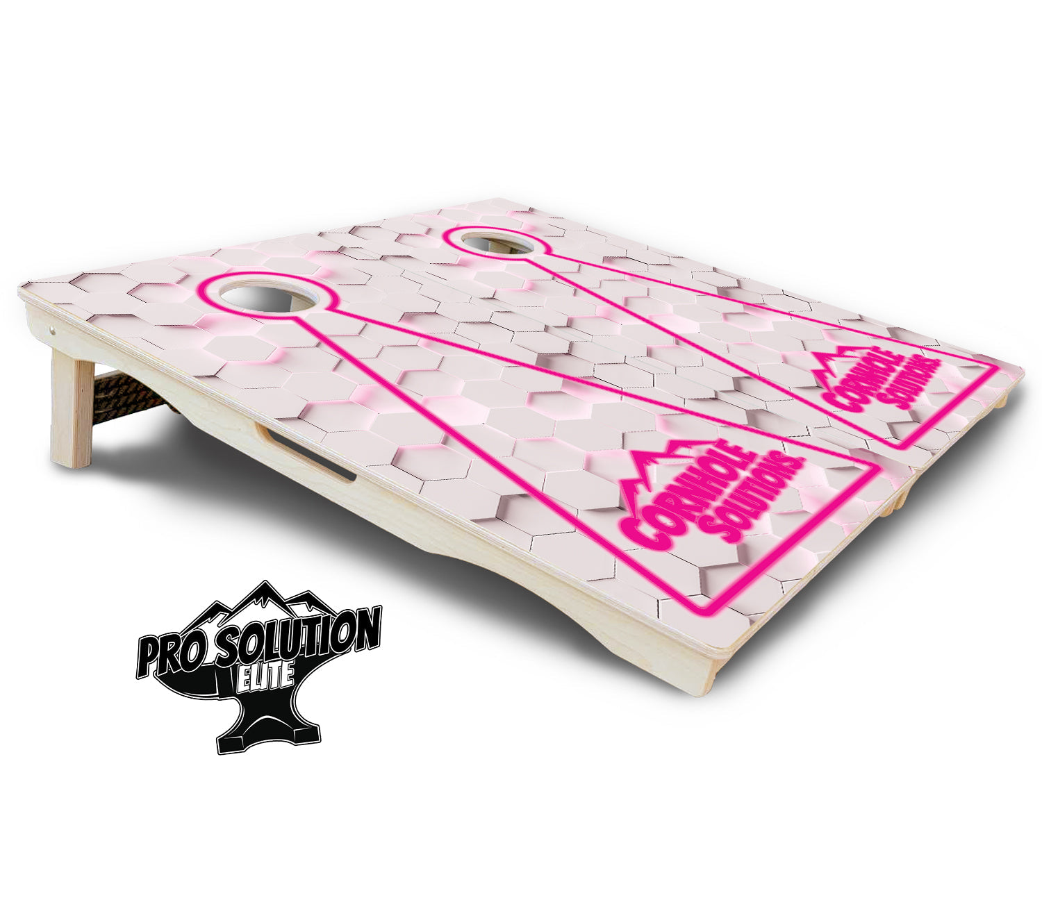 Glow Hole White Cornhole Boards - Pro Solution Elite Series