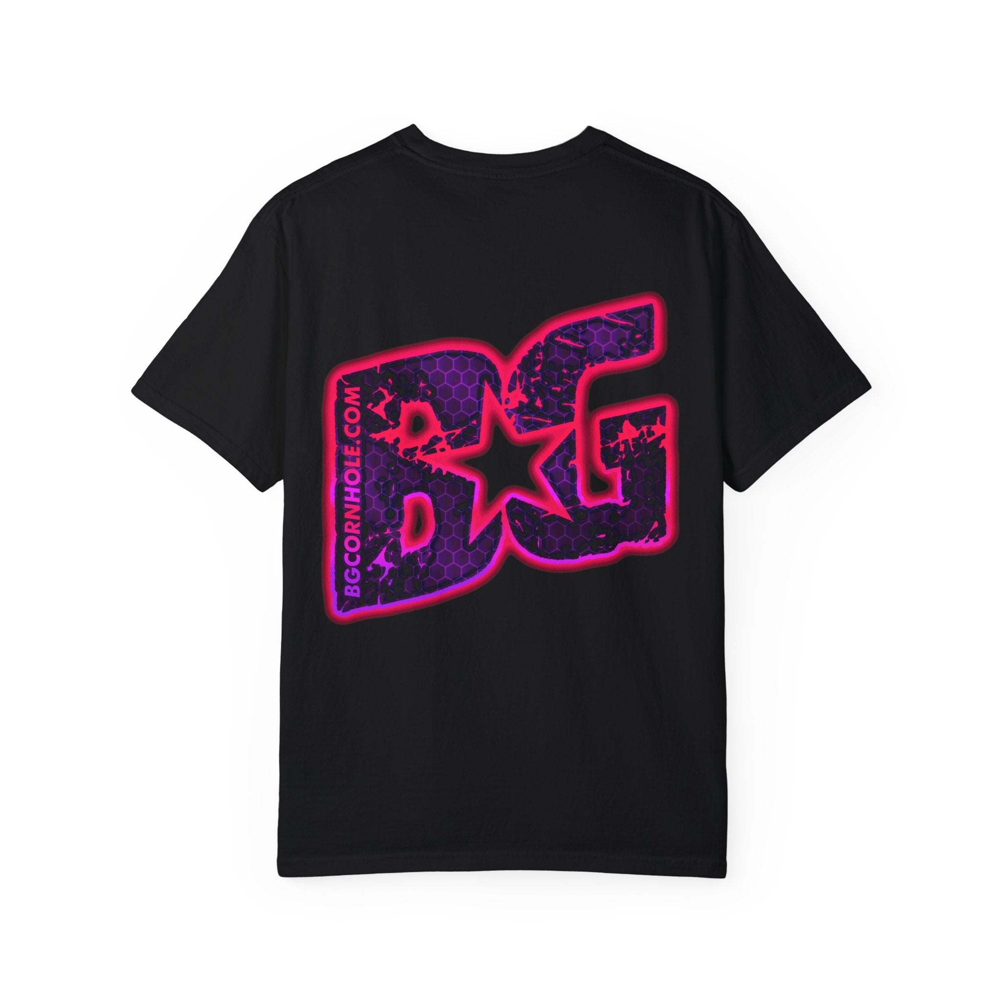 BG Cornhole Pink/Purple Hex Glow Unisex Comfort Colors Tee - Multiple Colors