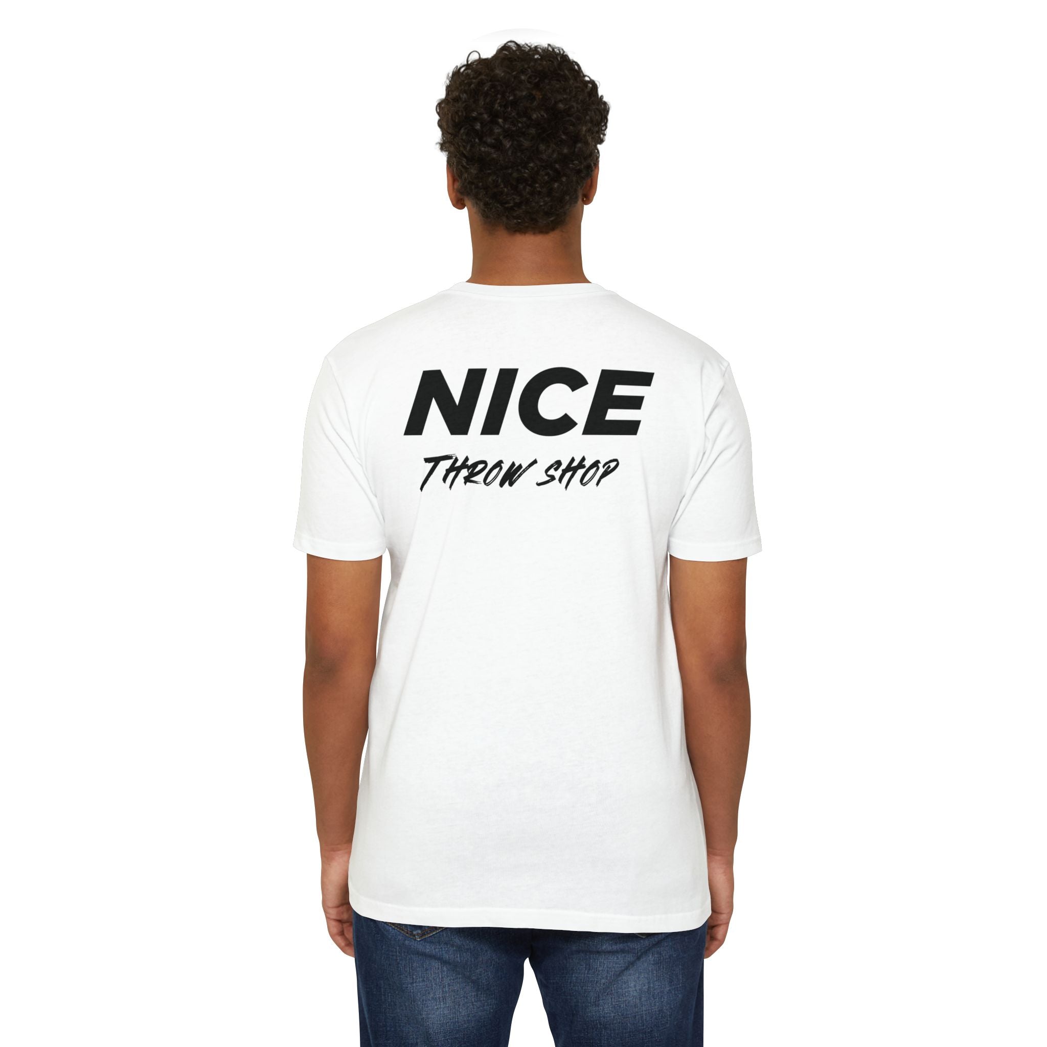 NICE Throw Shop Unisex Tee Black Logo – Multiple Colors