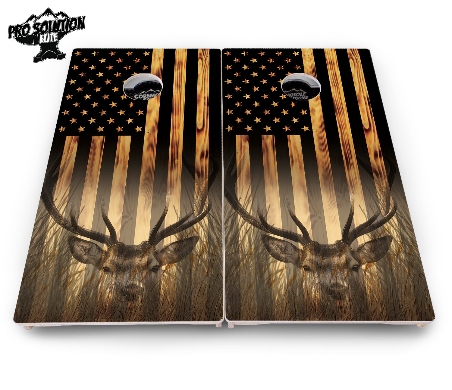 Hidden Deer & Fish Cornhole Boards - Pro Solution Elite Series