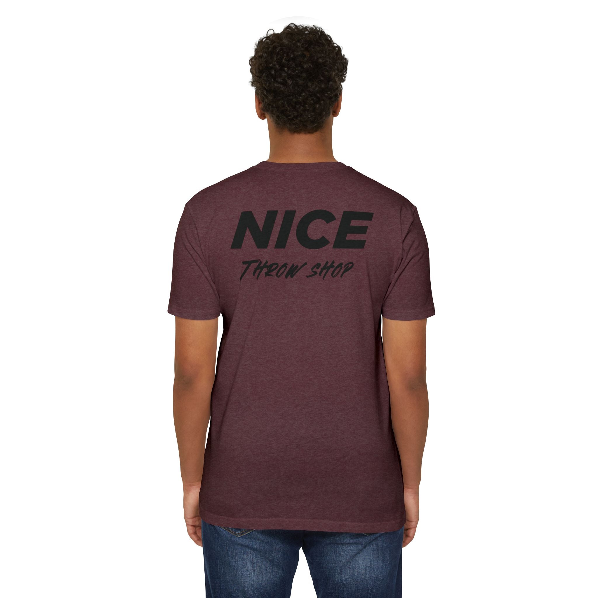 NICE Throw Shop Unisex Tee Black Logo – Multiple Colors