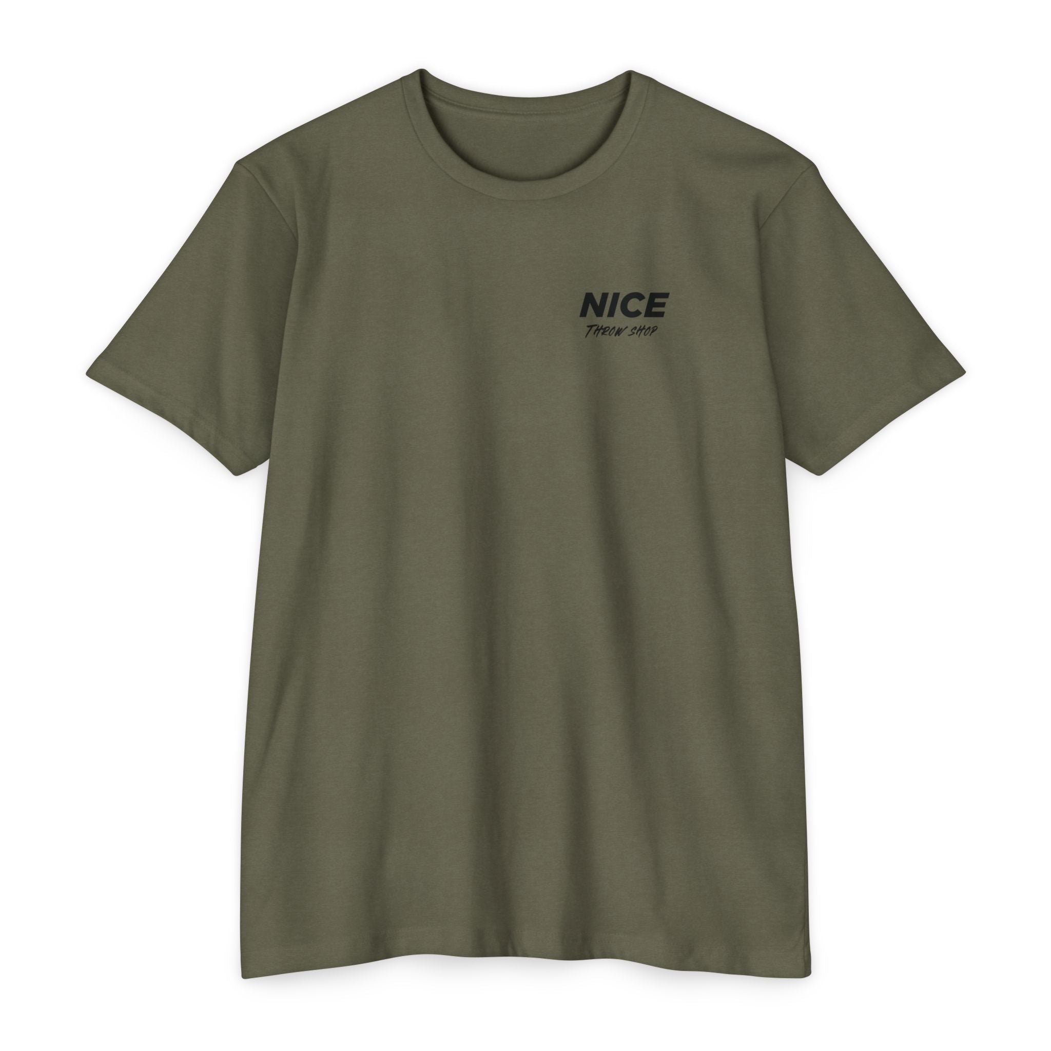 NICE Throw Shop Unisex Tee Black Logo – Multiple Colors