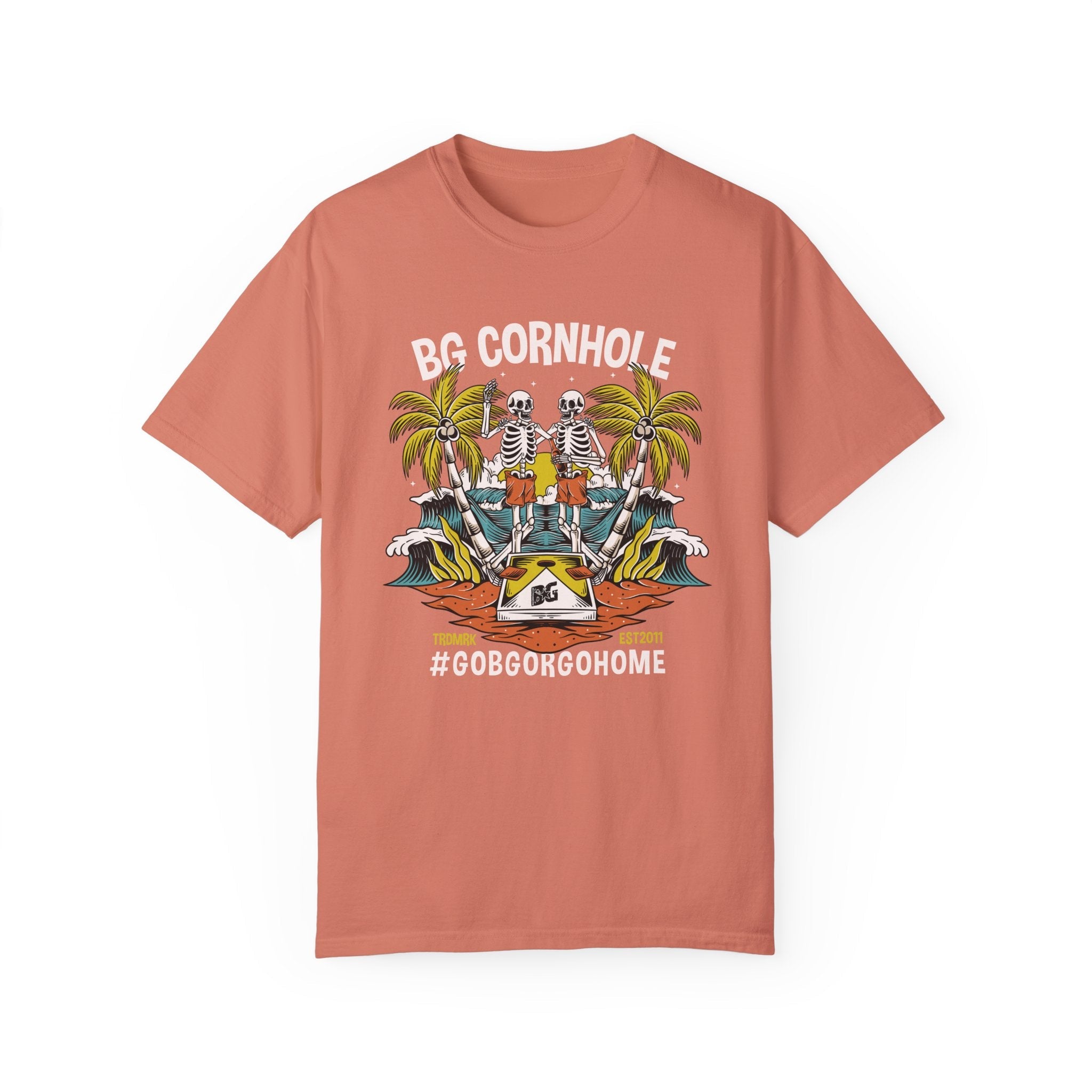 BG Cornhole Beach Skeleton Unisex Comfort Colors Tee - Multiple Colors