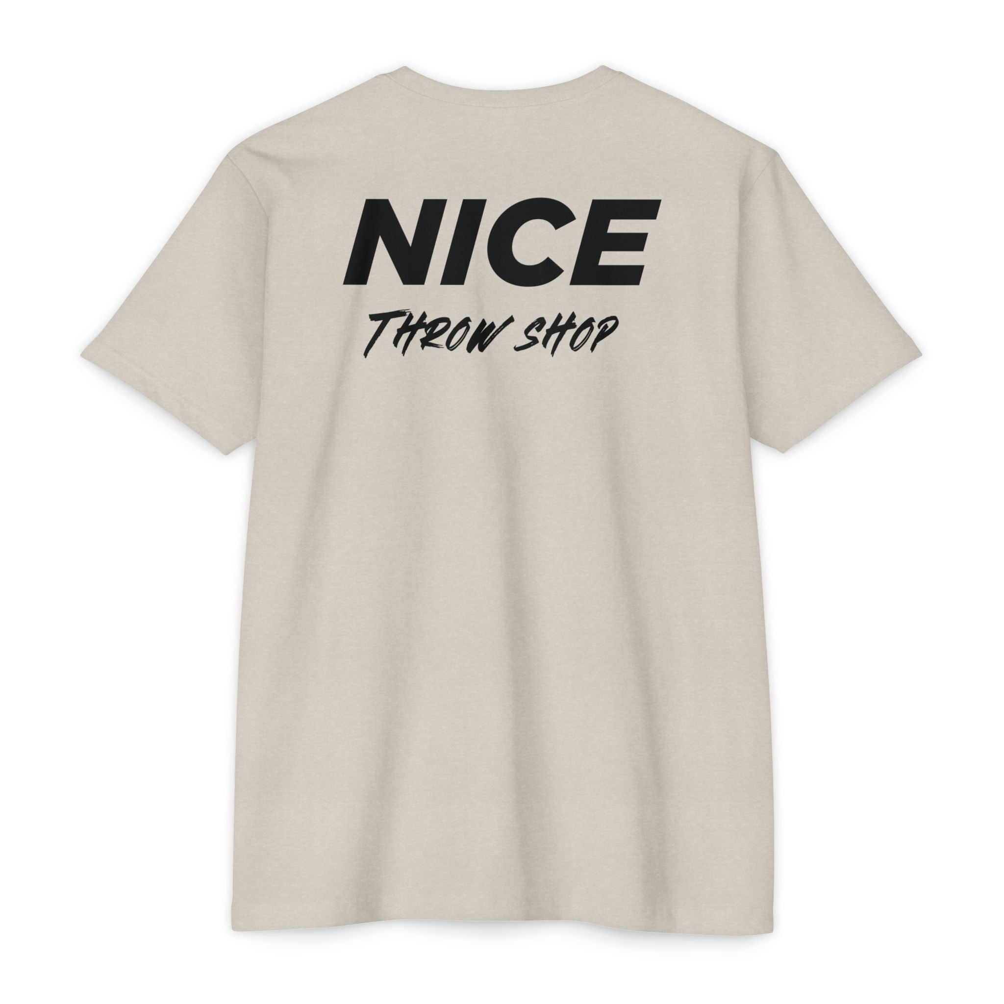 NICE Throw Shop Unisex Tee Black Logo – Multiple Colors