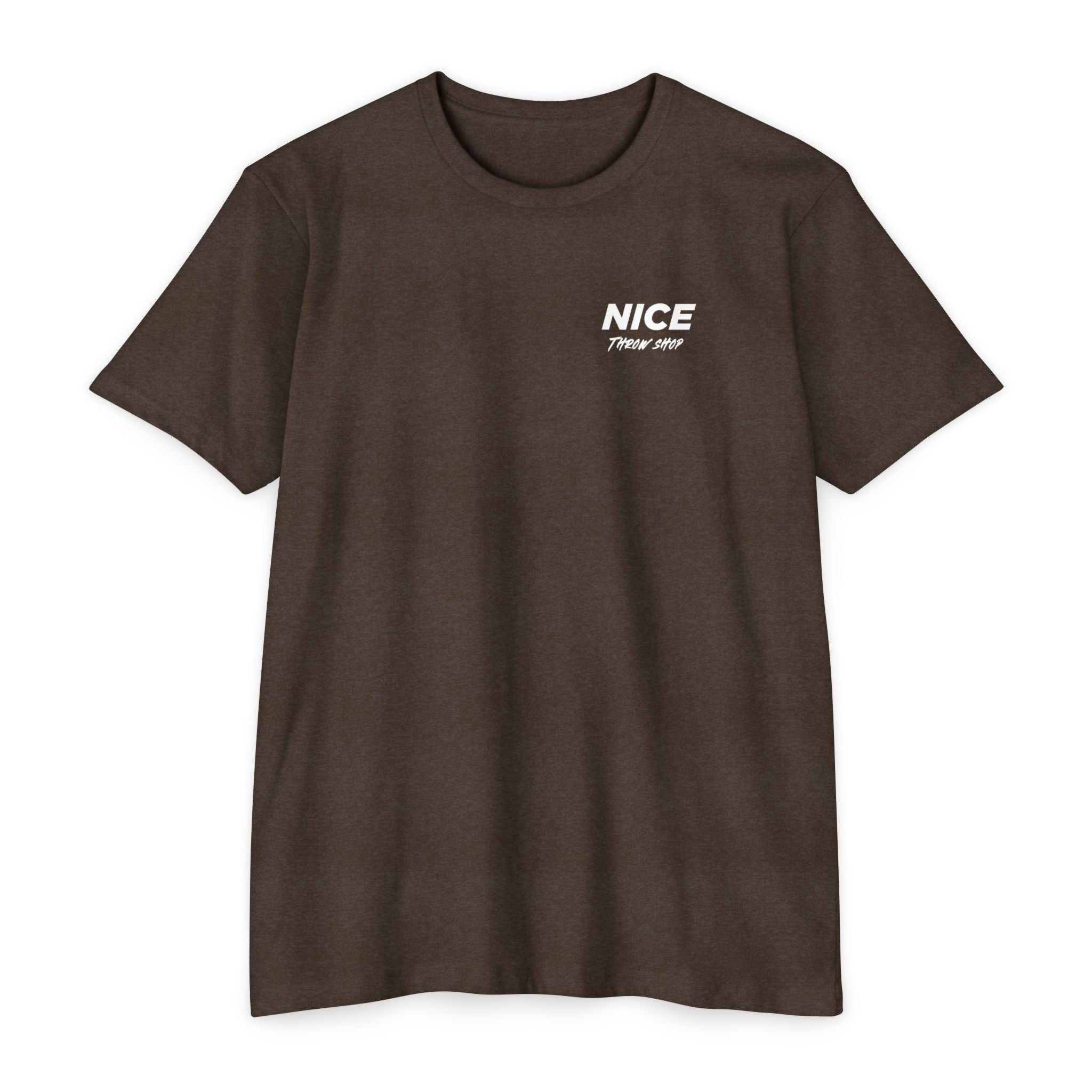 NICE Throw Shop Unisex Tee White Logo – Multiple Colors