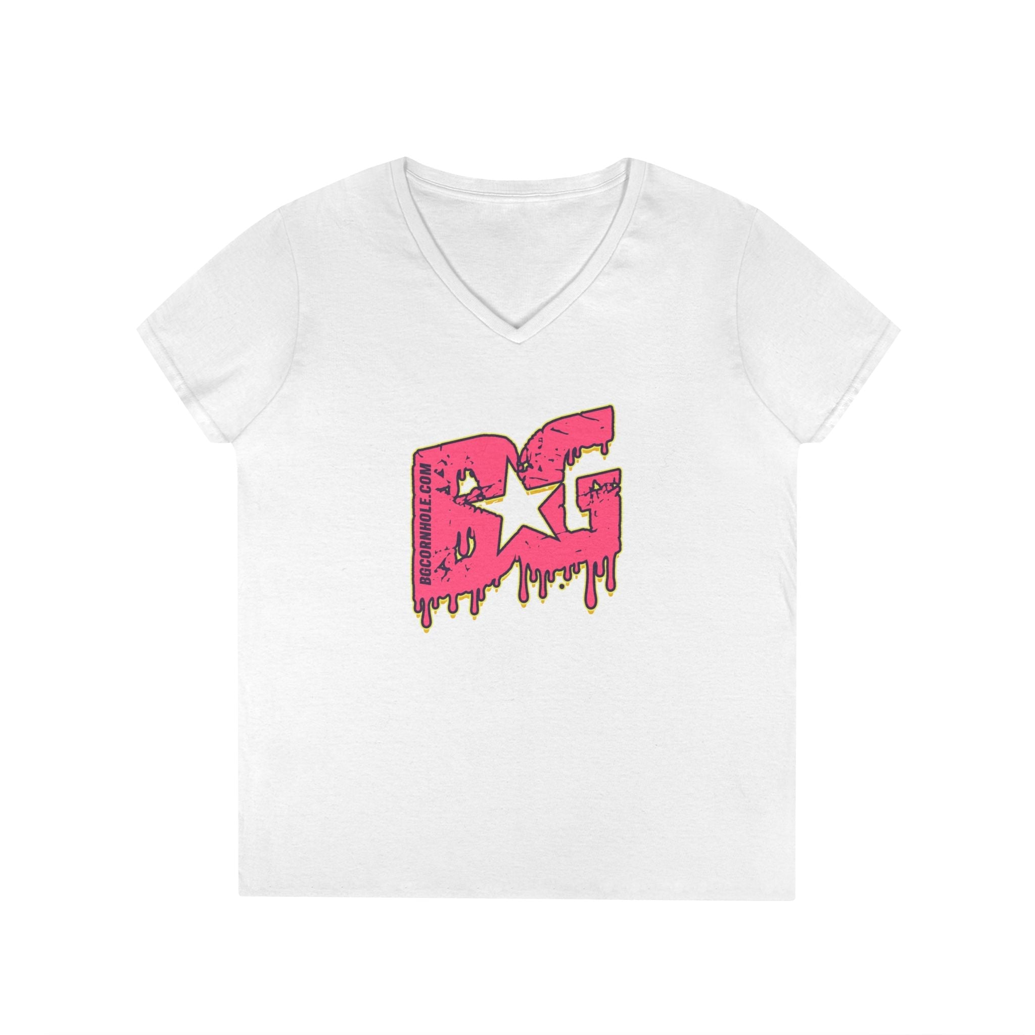 BG Cornhole Women's Drip V-Neck T-Shirt - Multiple Colors
