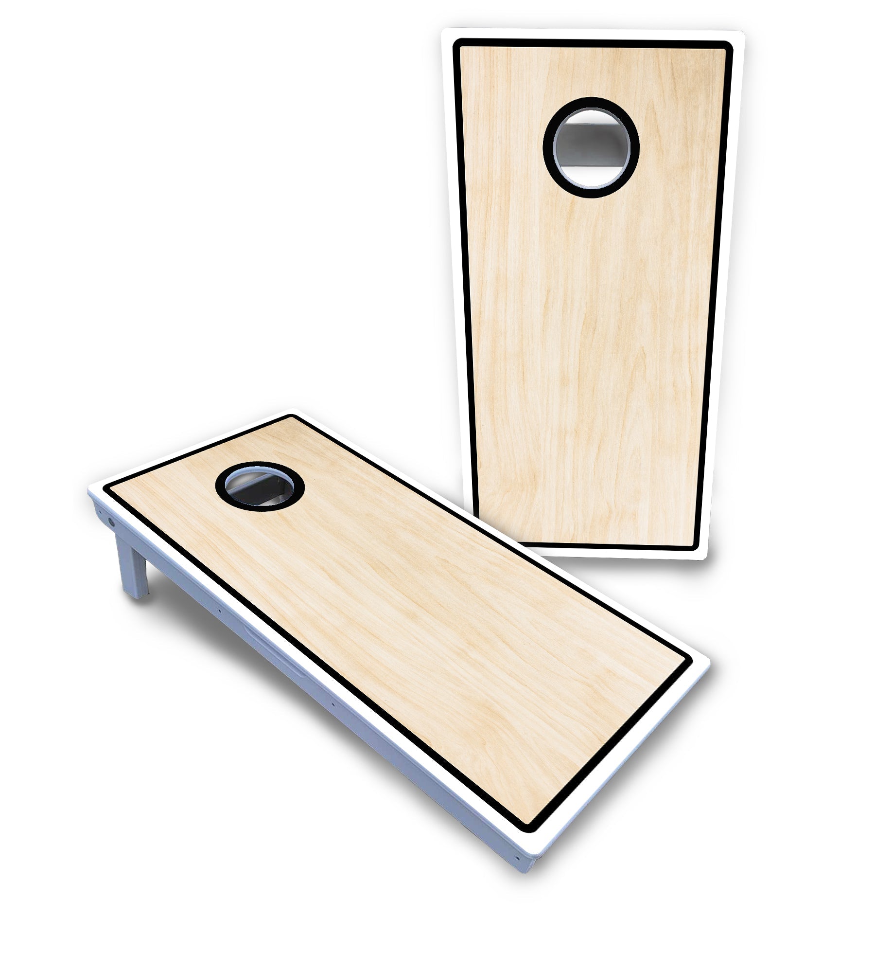 Red/Black Hole Ring Cornhole Boards - All Weather Series