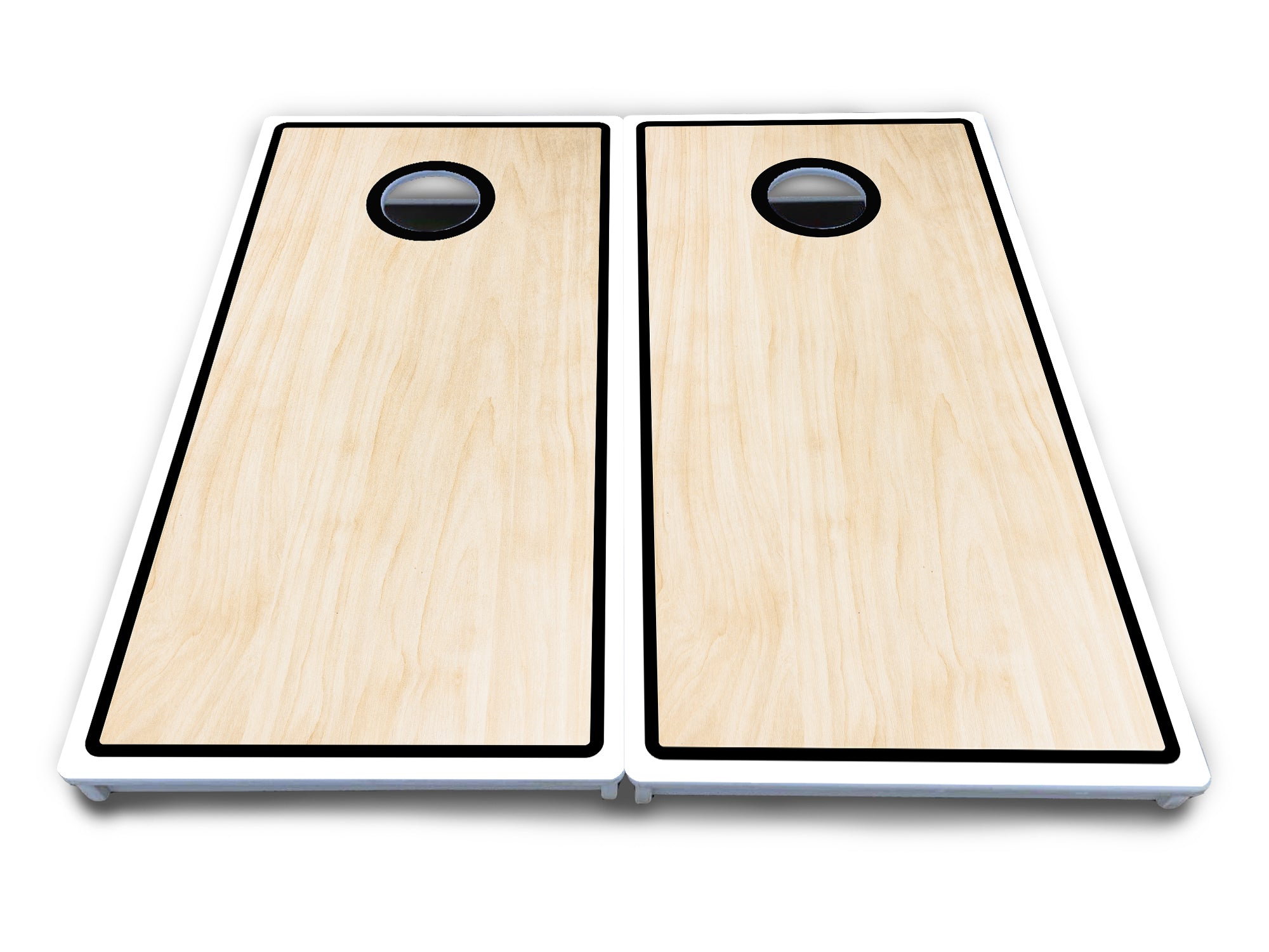 Red/Black Hole Ring Cornhole Boards - All Weather Series