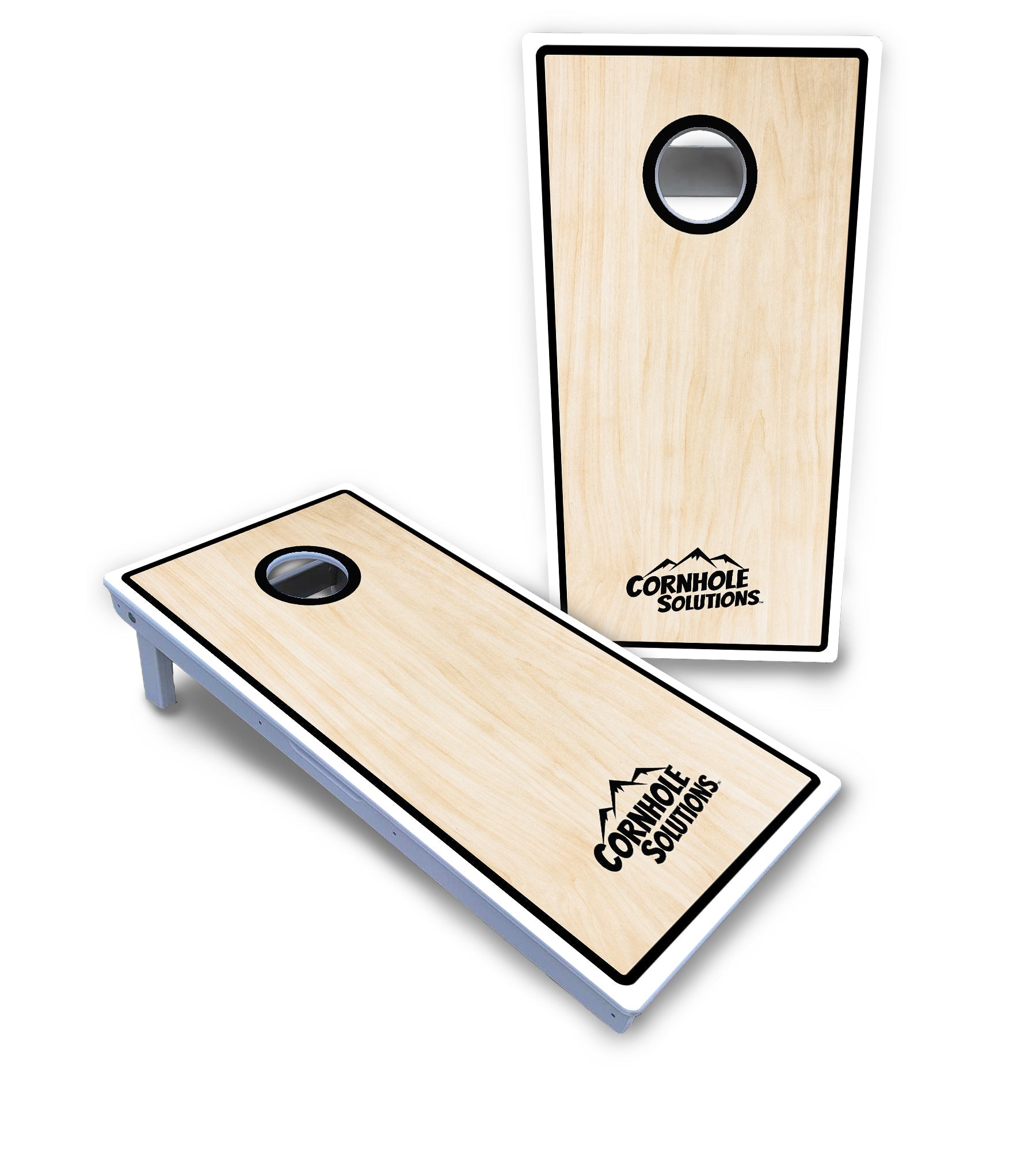 Red/Black Hole Ring Cornhole Boards - All Weather Series