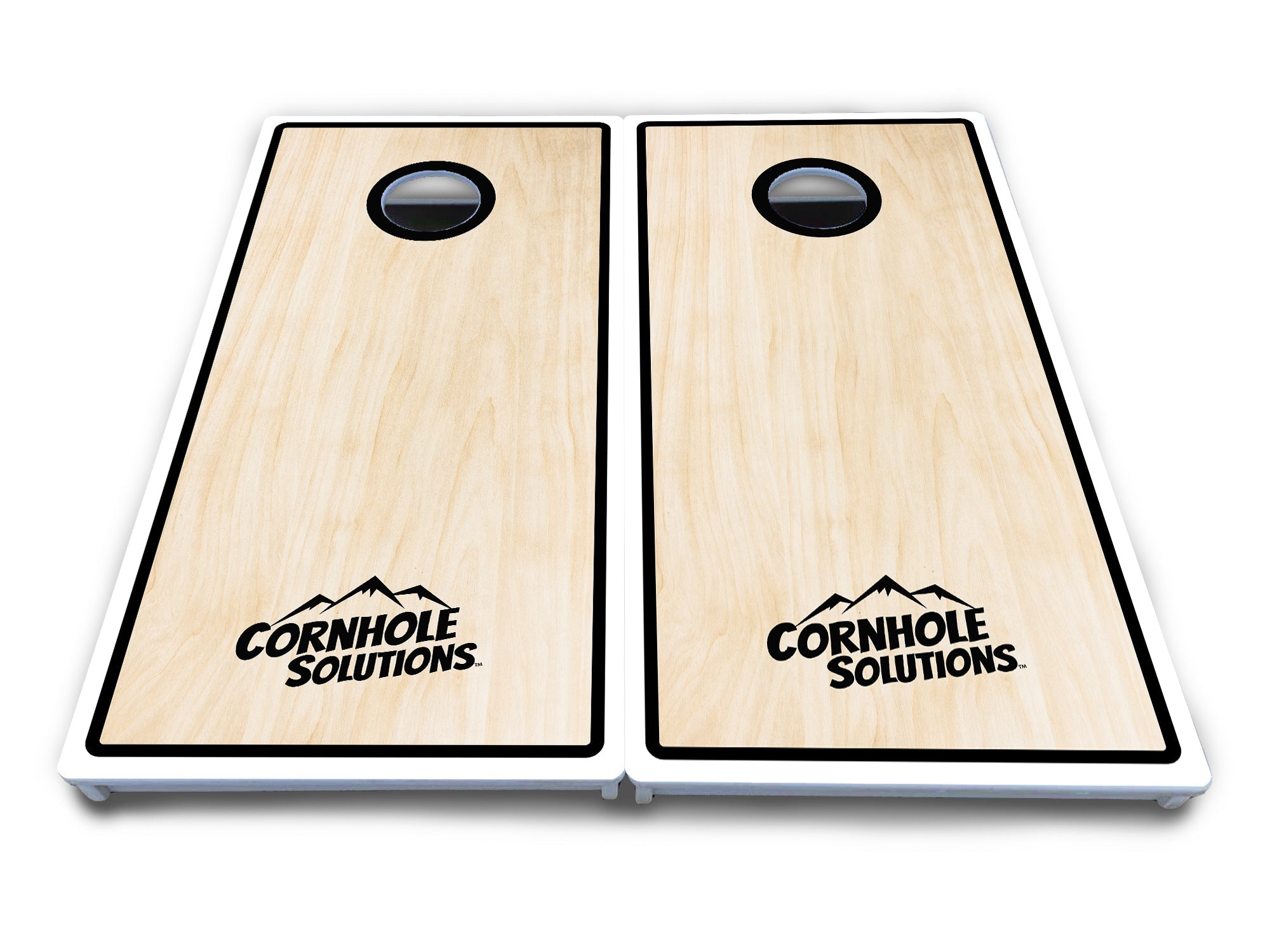 Red/Black Hole Ring Cornhole Boards - All Weather Series