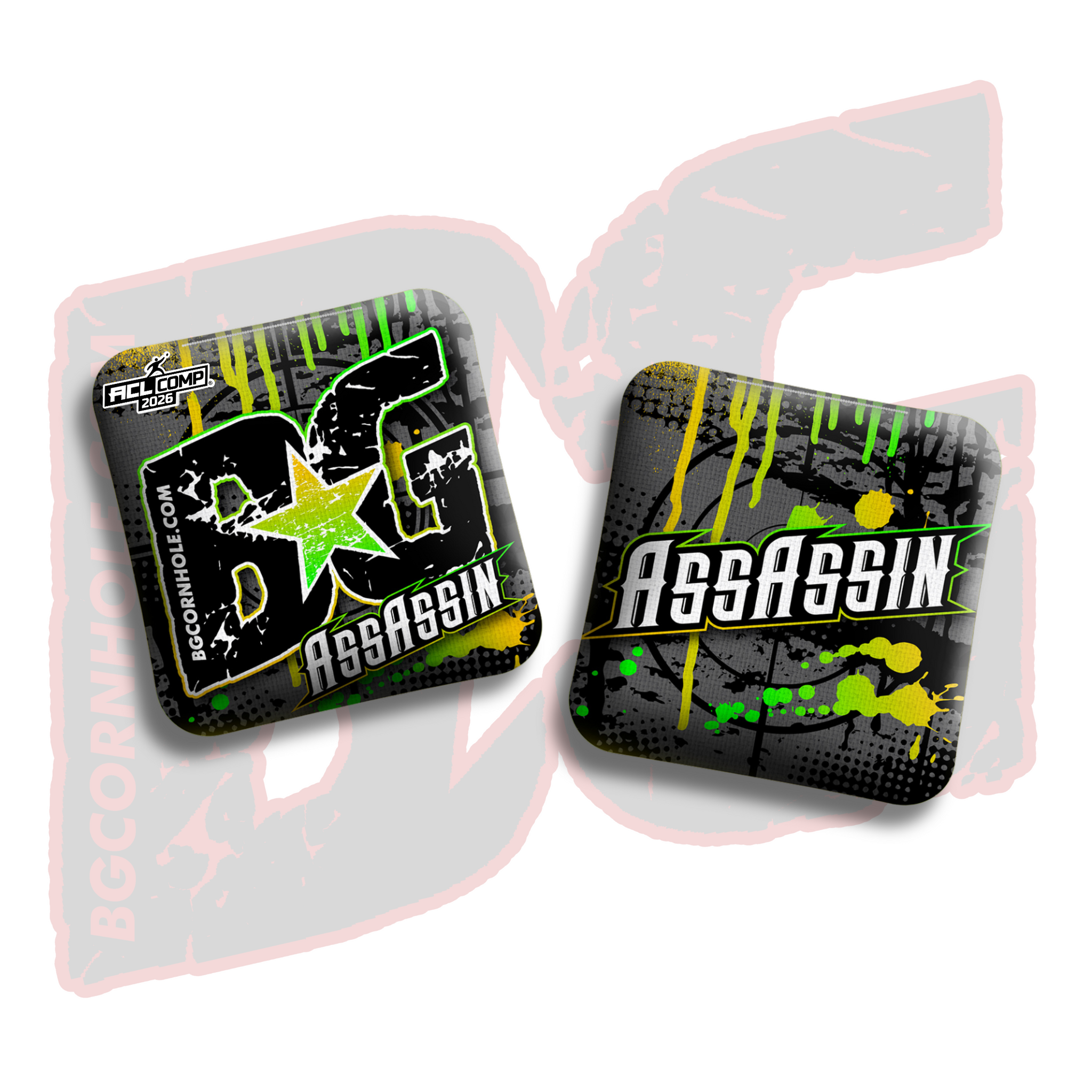 BG Cornhole 2026 COMP BG Assassin - "Blast" - ACL Comp Stamped Cornhole Bags - SET OF 4 BAGS