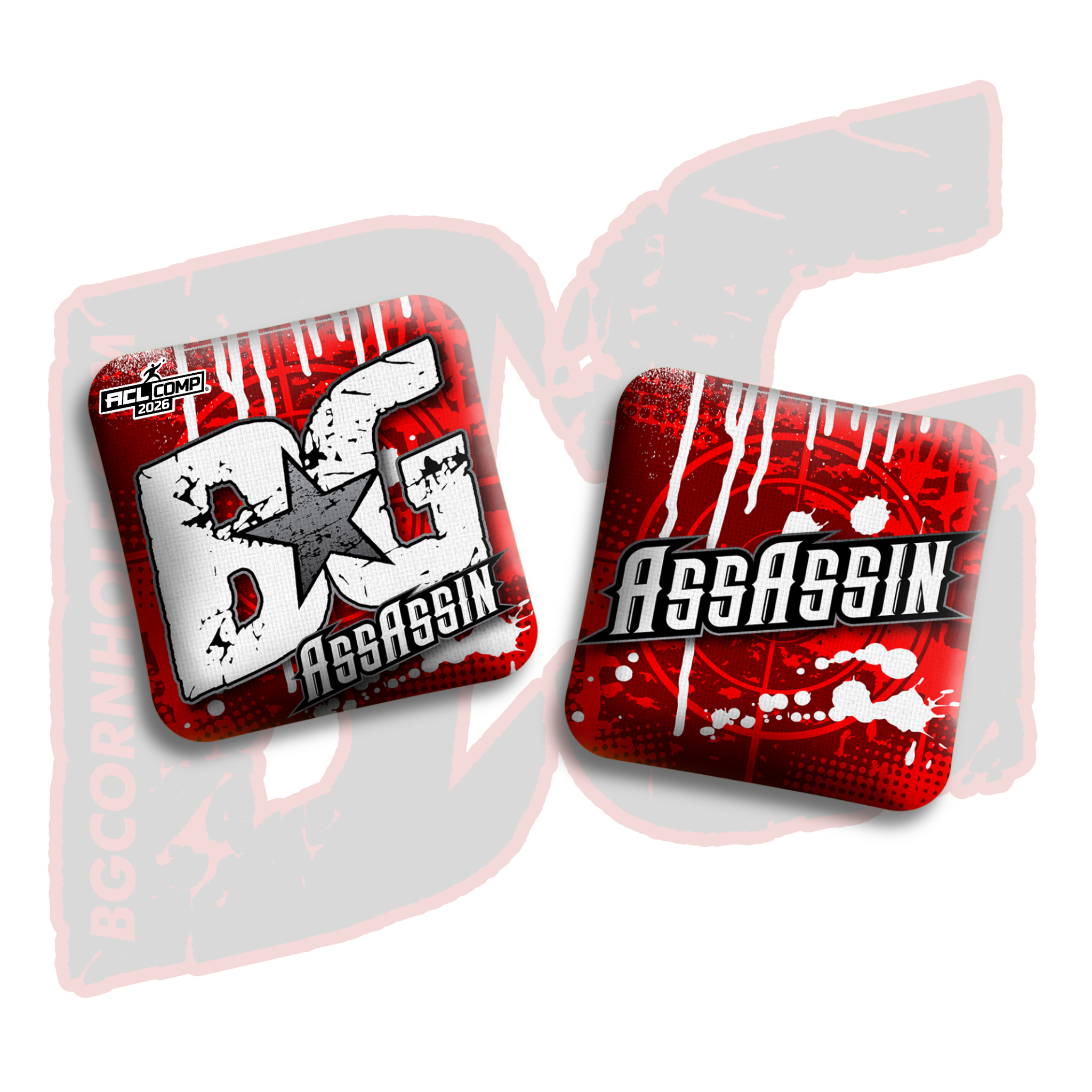 BG Cornhole 2026 COMP BG Assassin - "Blast" - ACL Comp Stamped Cornhole Bags - SET OF 4 BAGS